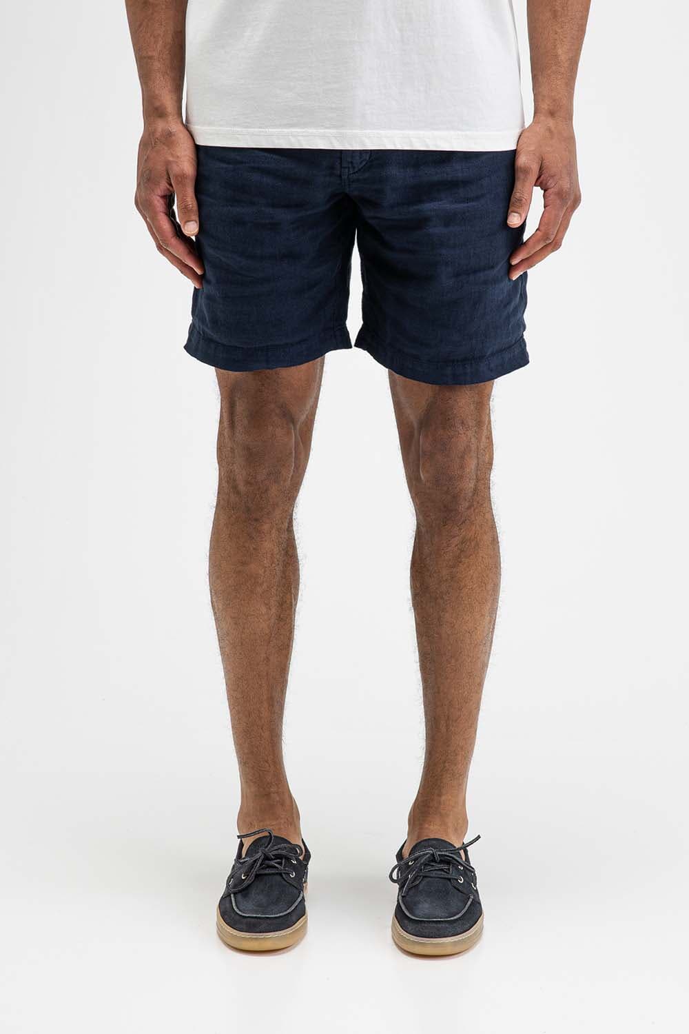 Butcher Of Blue Short Loner Linnen  Navy