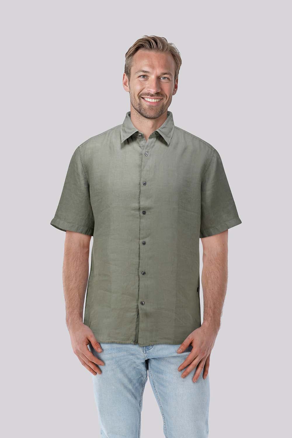 Boss Orange Overhemd Rash Grijs