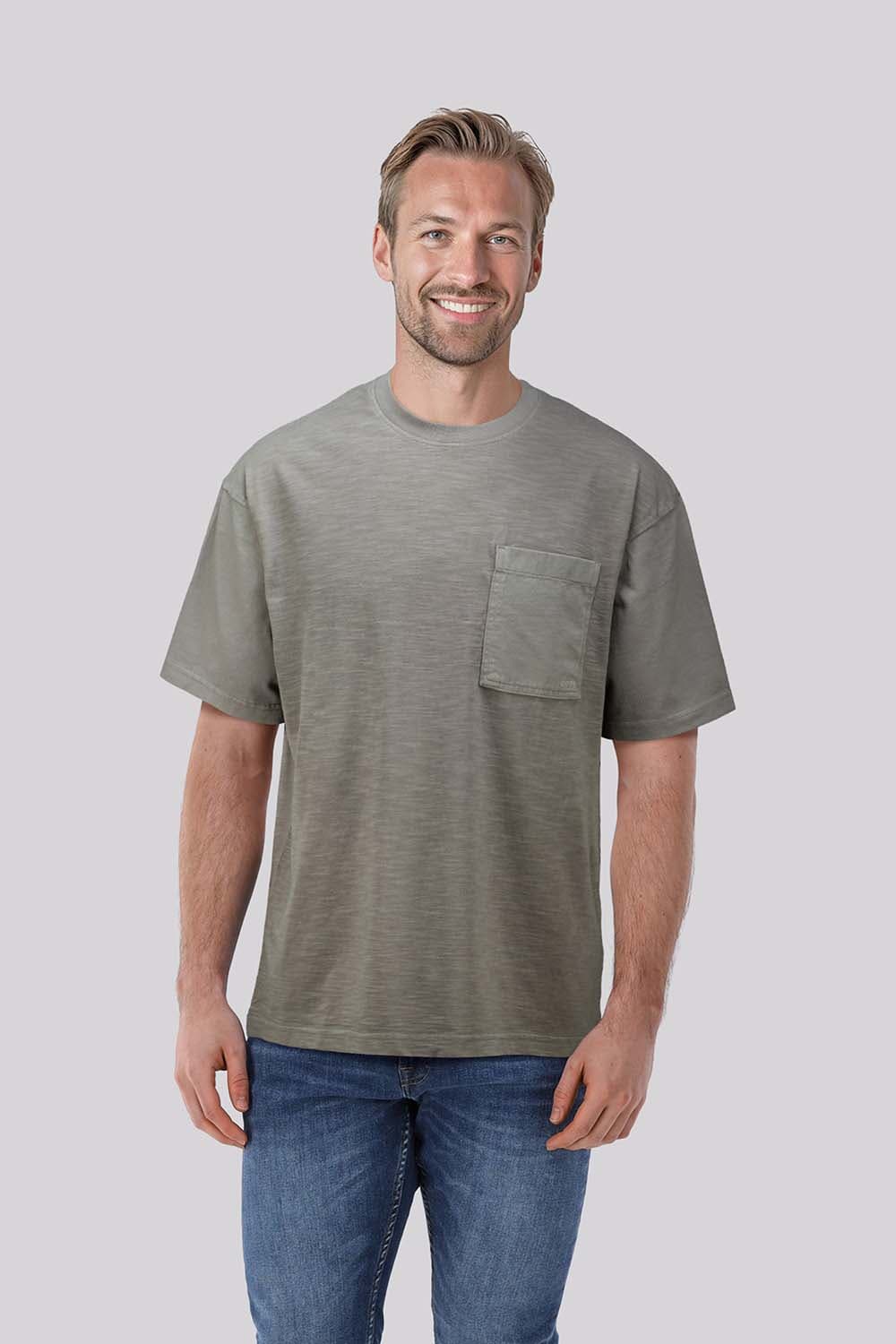 Boss Orange T-shirt Laser Grijs