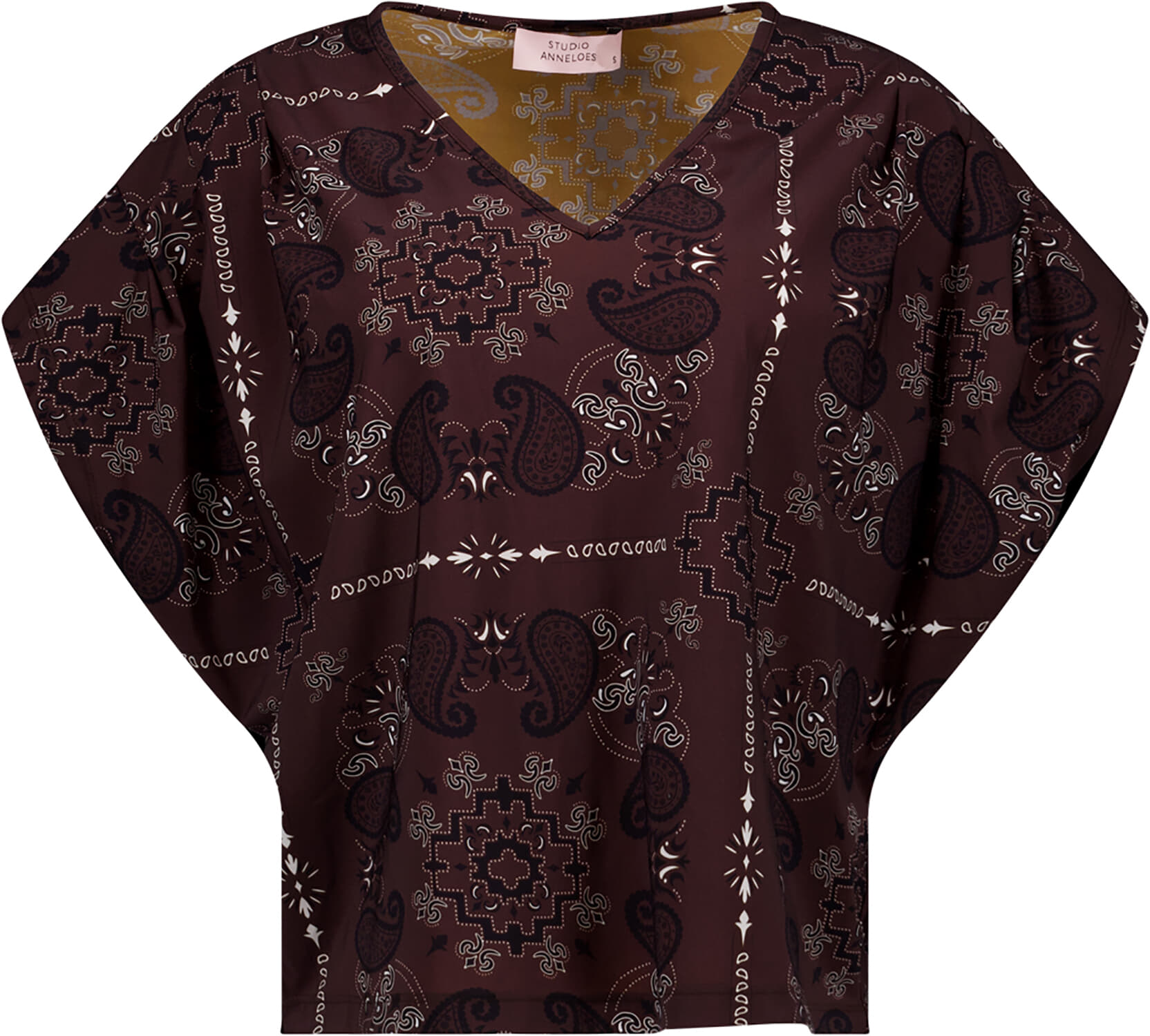 Studio Anneloes Renske paisley top Bruin
