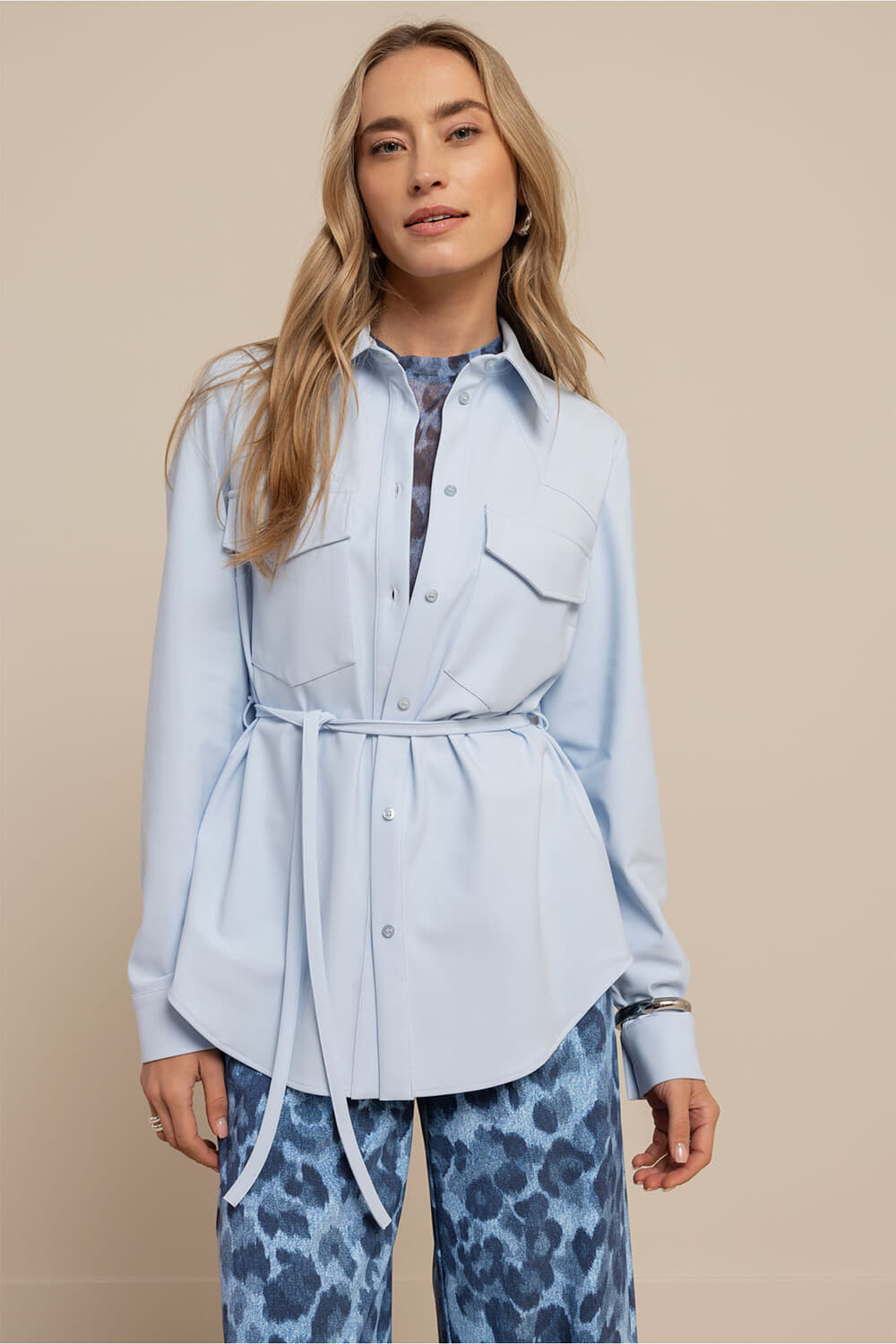 Studio Anneloes Overhemd Bodil  Blauw