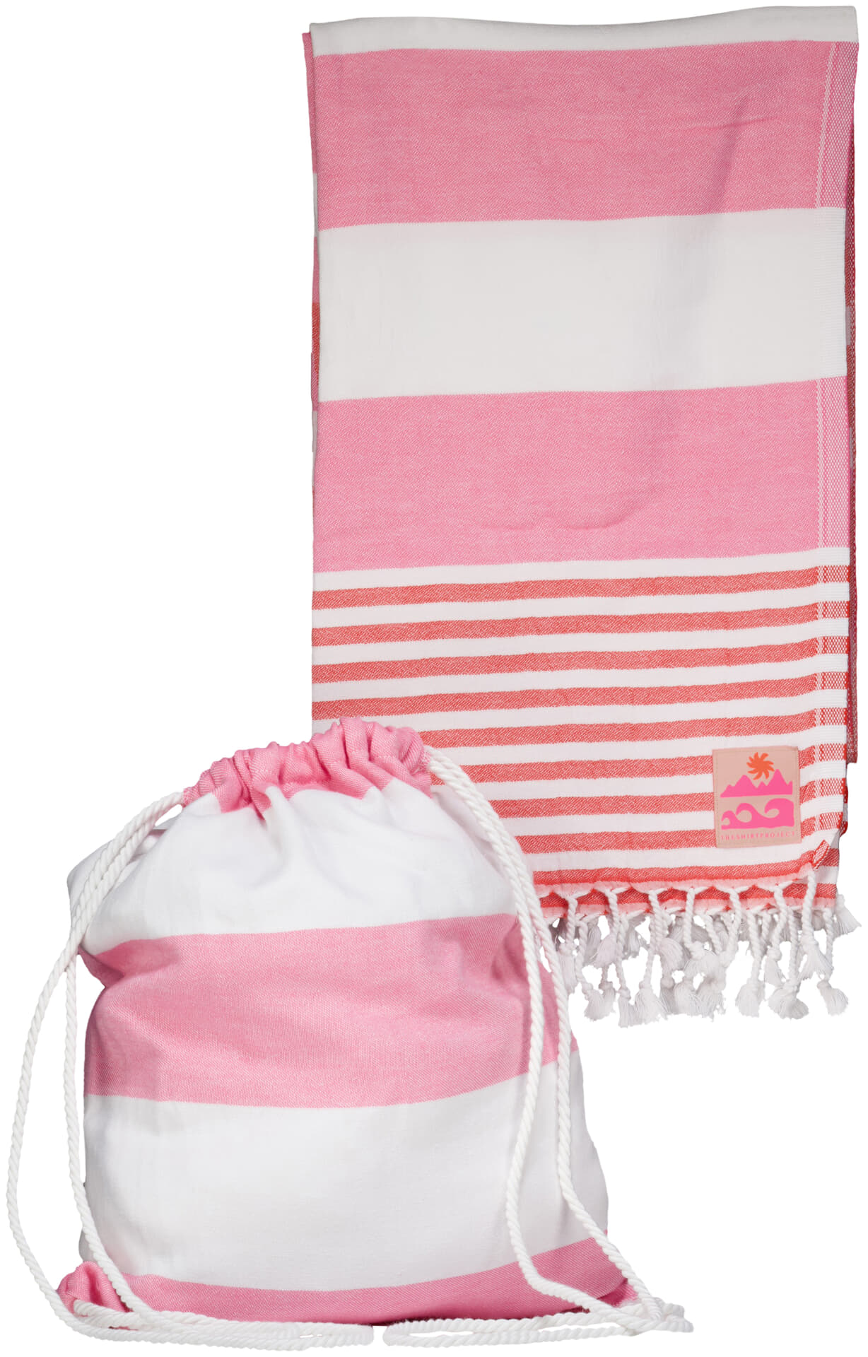 The Shirt Project Strandhanddoek Roze