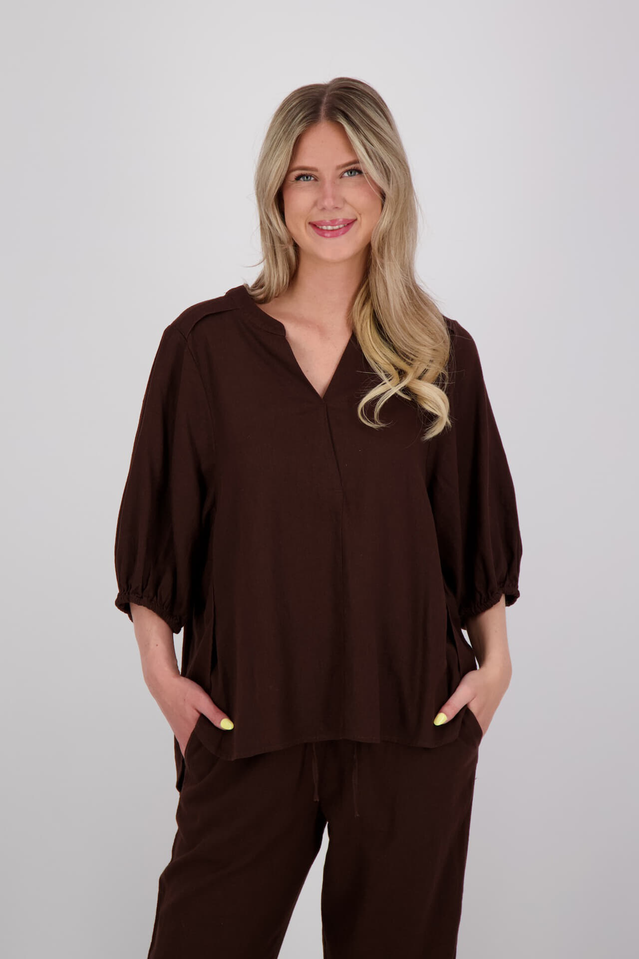 Freequent Blouse Lava Bruin