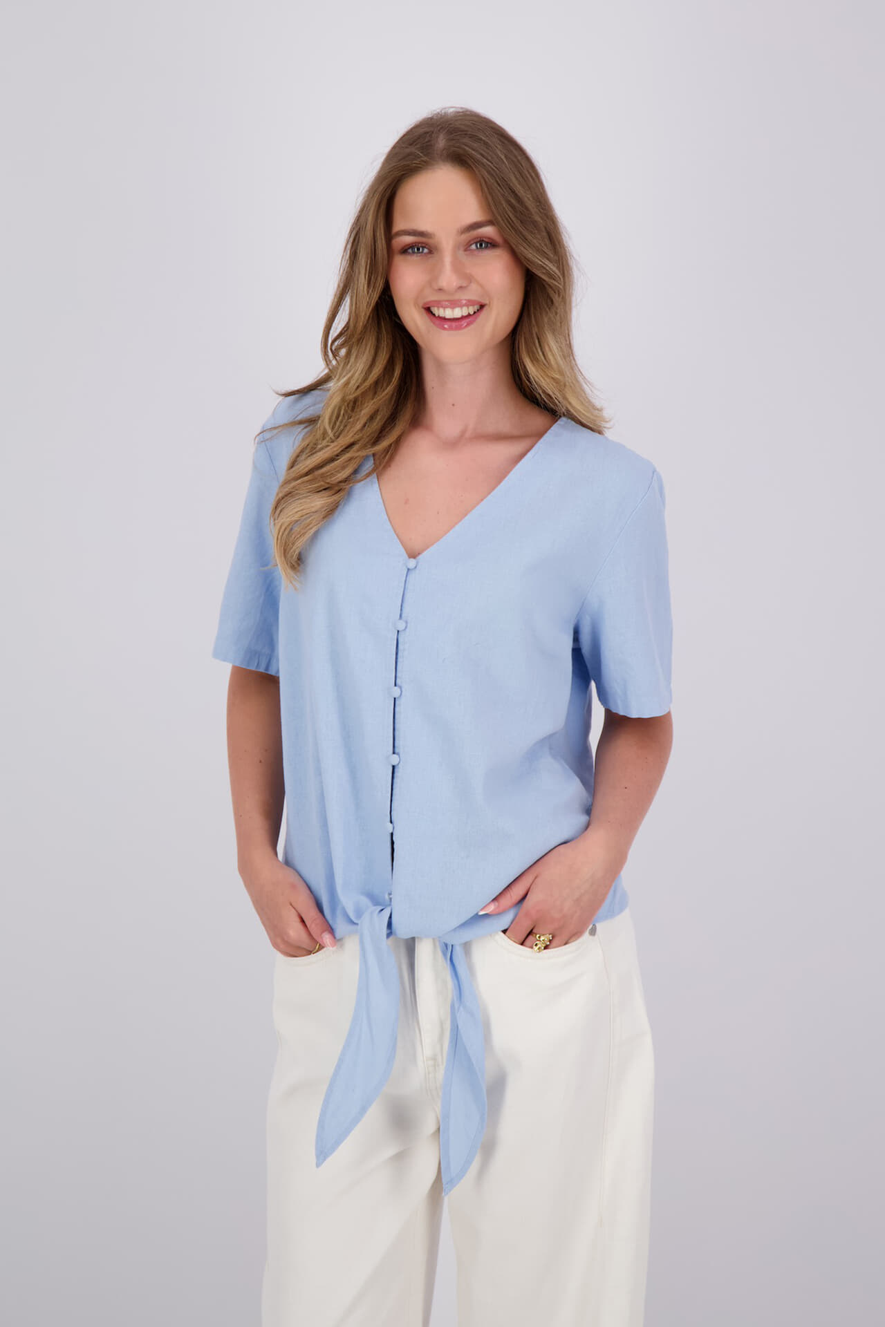 Freequent Blouse Lava Blauw