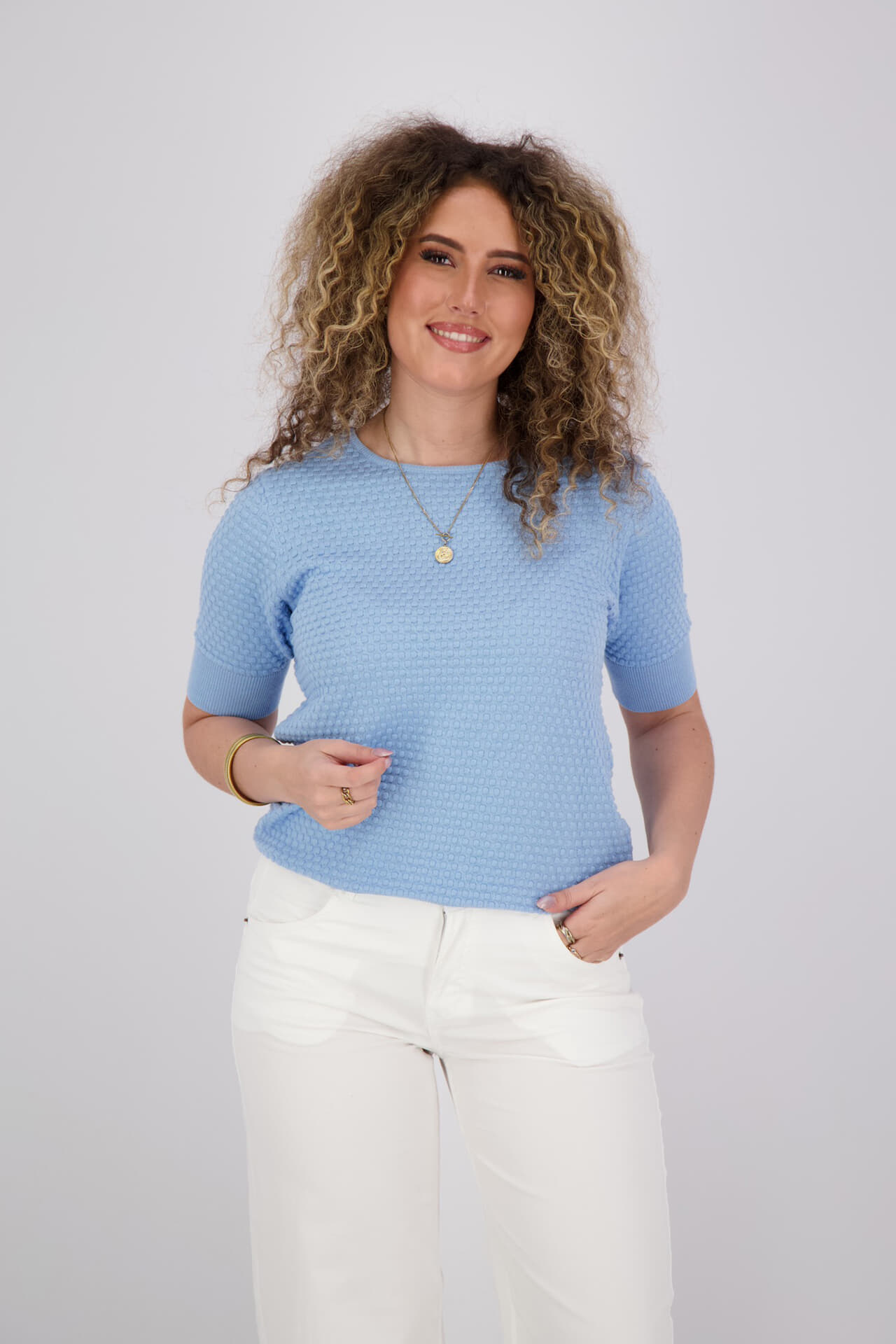 Freequent Top do-do pu Blauw