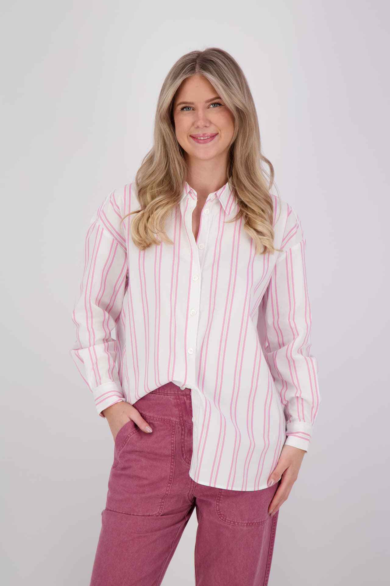 Freequent Blouse Fina Streep Roze