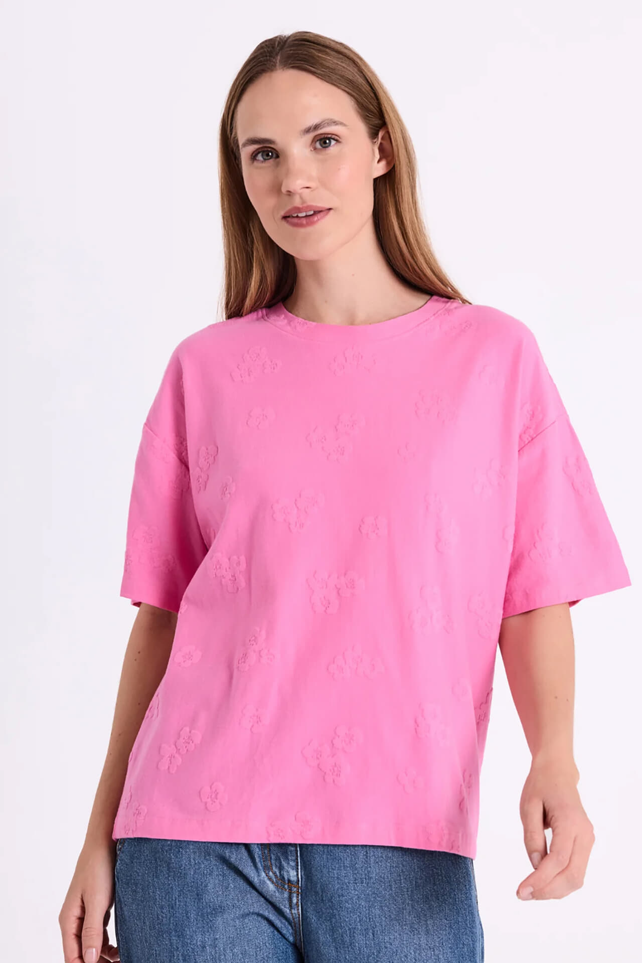 Freequent ziprea tee Roze