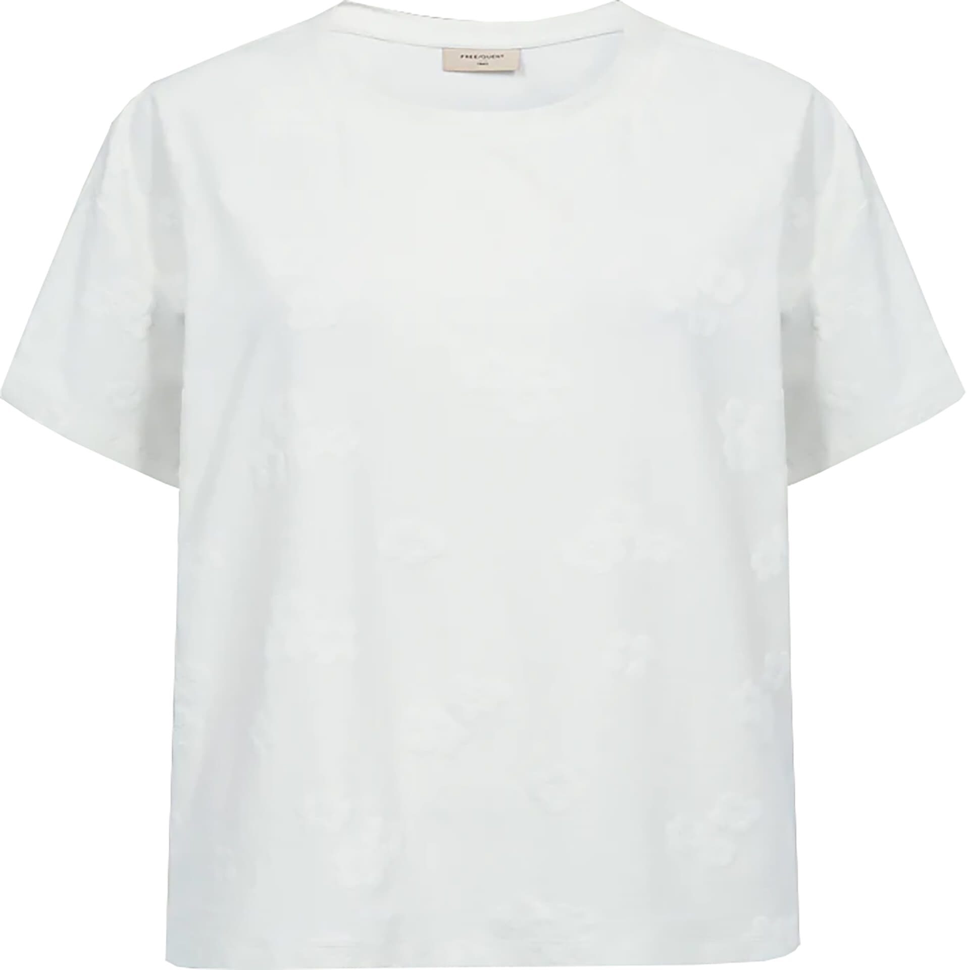 Freequent ziprea tee Wit