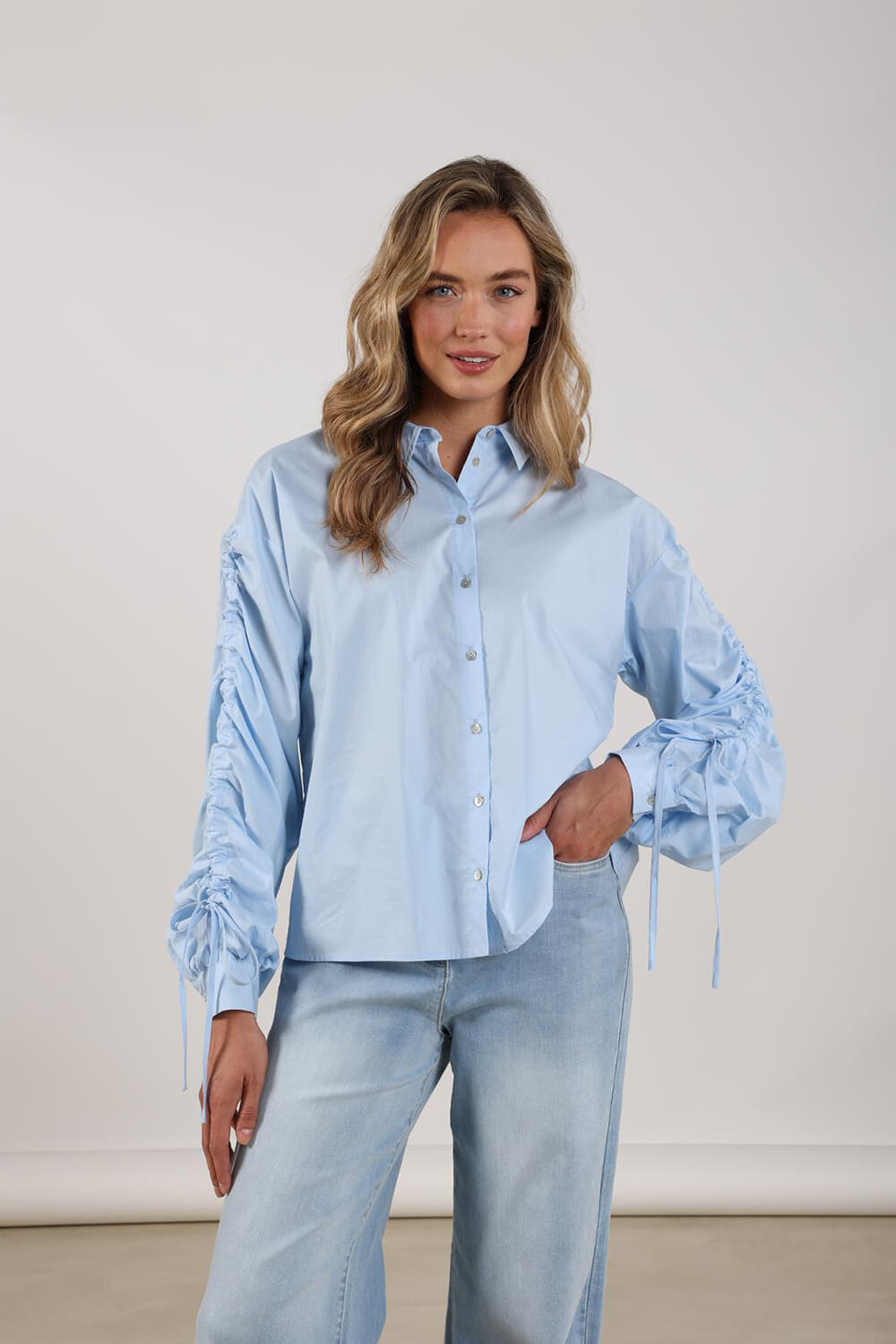 Nukus Blouse Rosa  Blauw