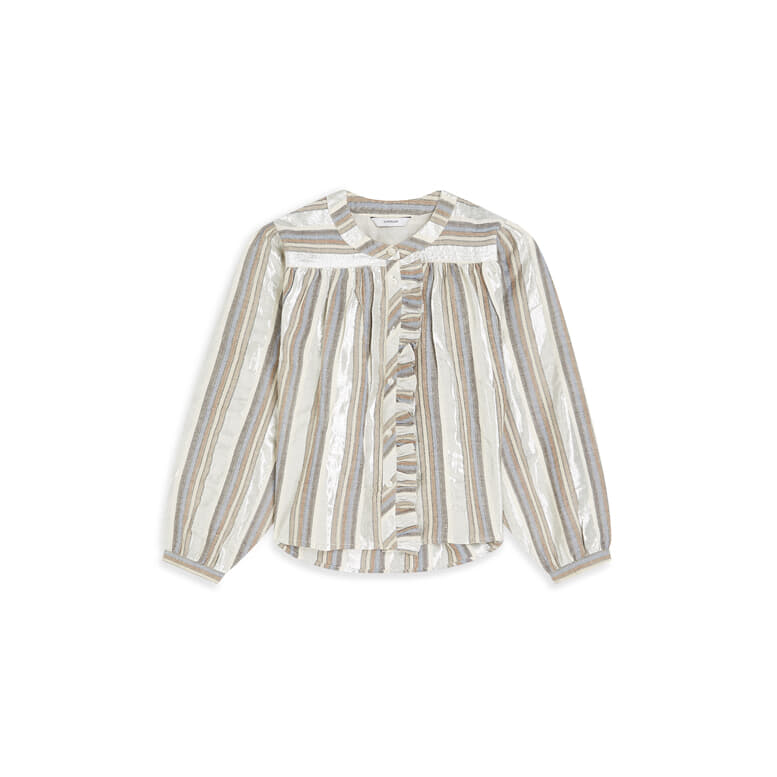 Summum Blouse Silver stripe Zilver