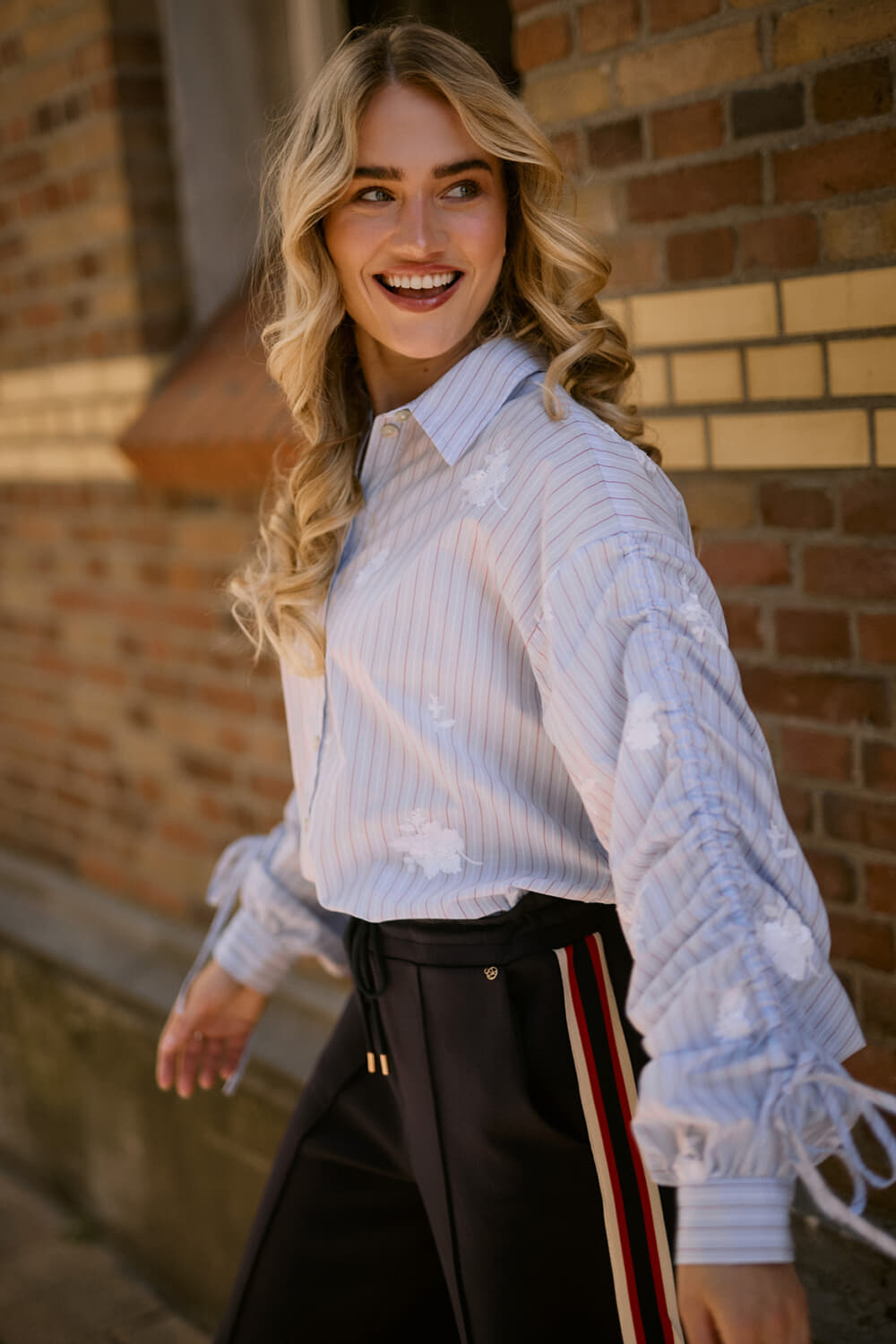 Nukus Blouse Rosa Blauw