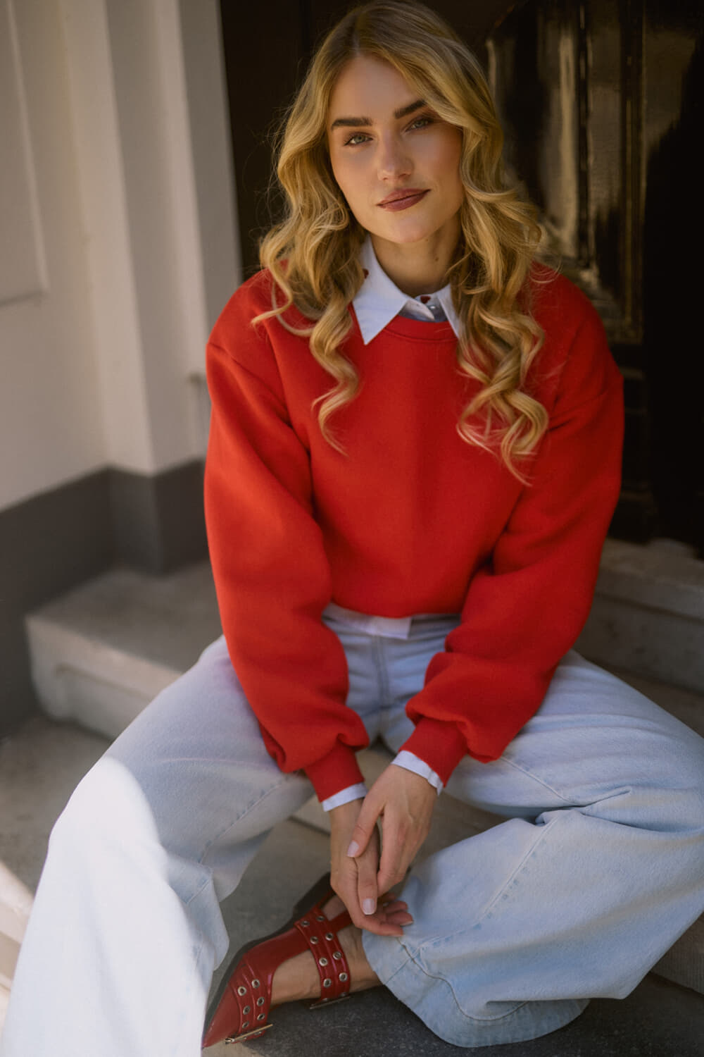 Nukus Pullover Amalia  Rood