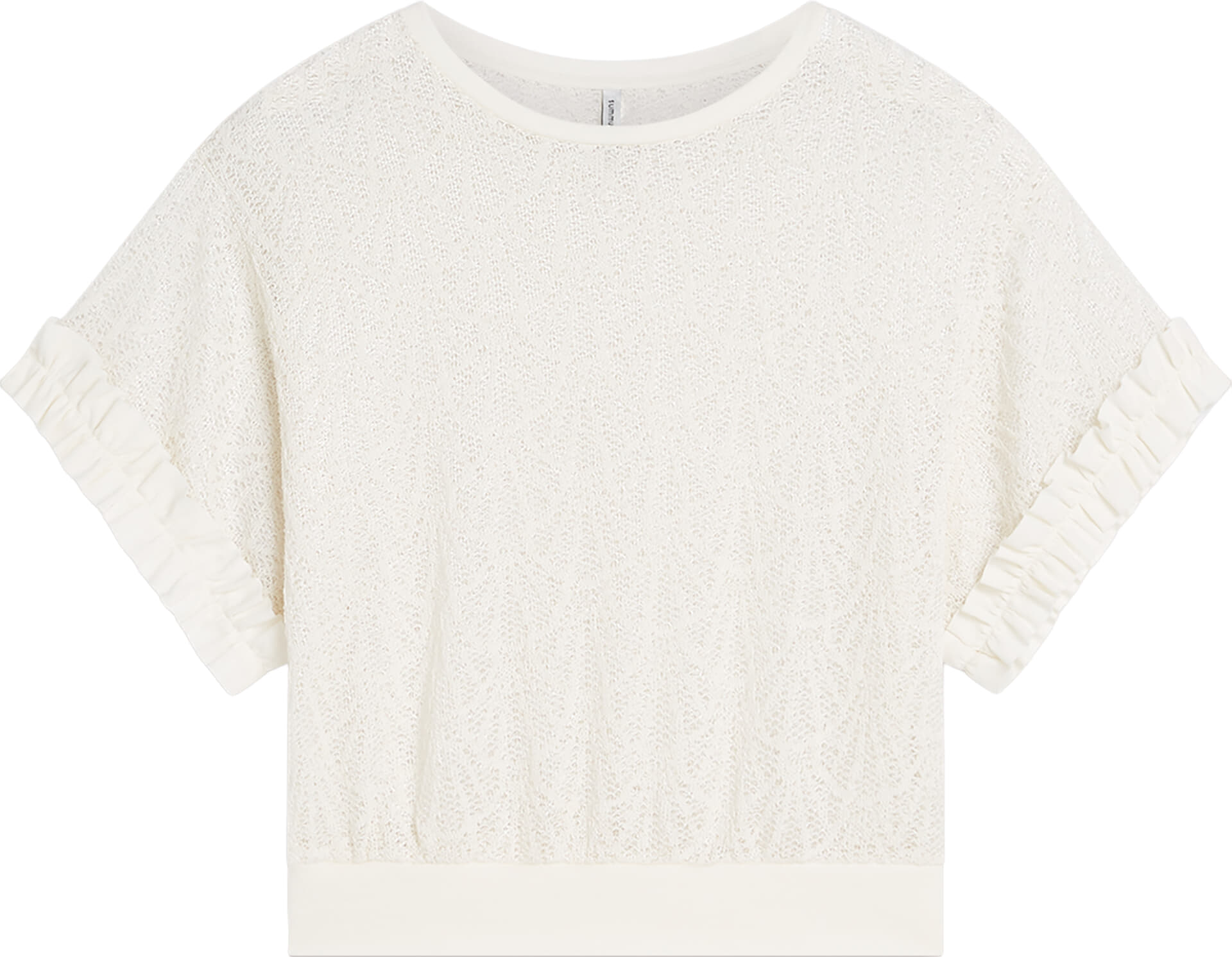 Summum Top Open Jaquard Off White