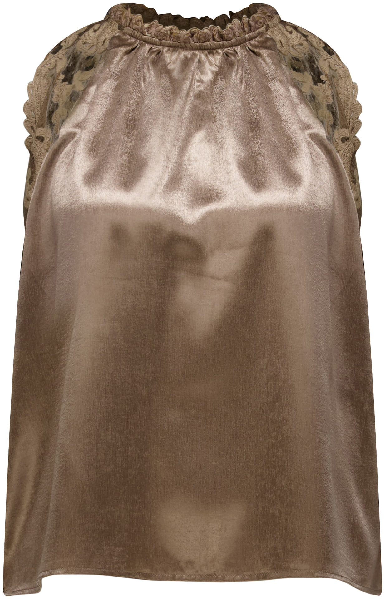 Summum Top Satin Cognac