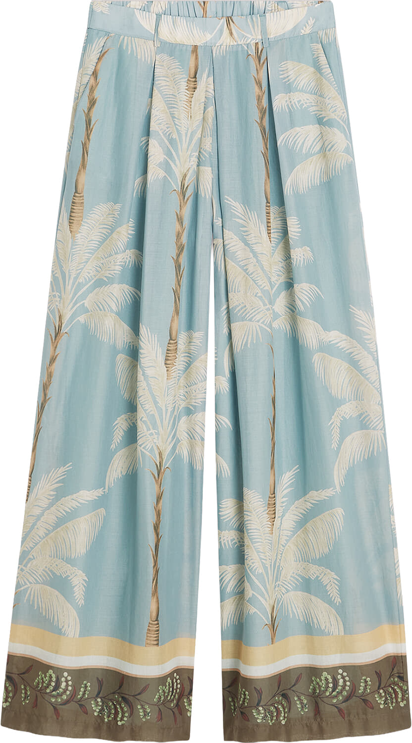 Summum Broek Palmtree  Blauw