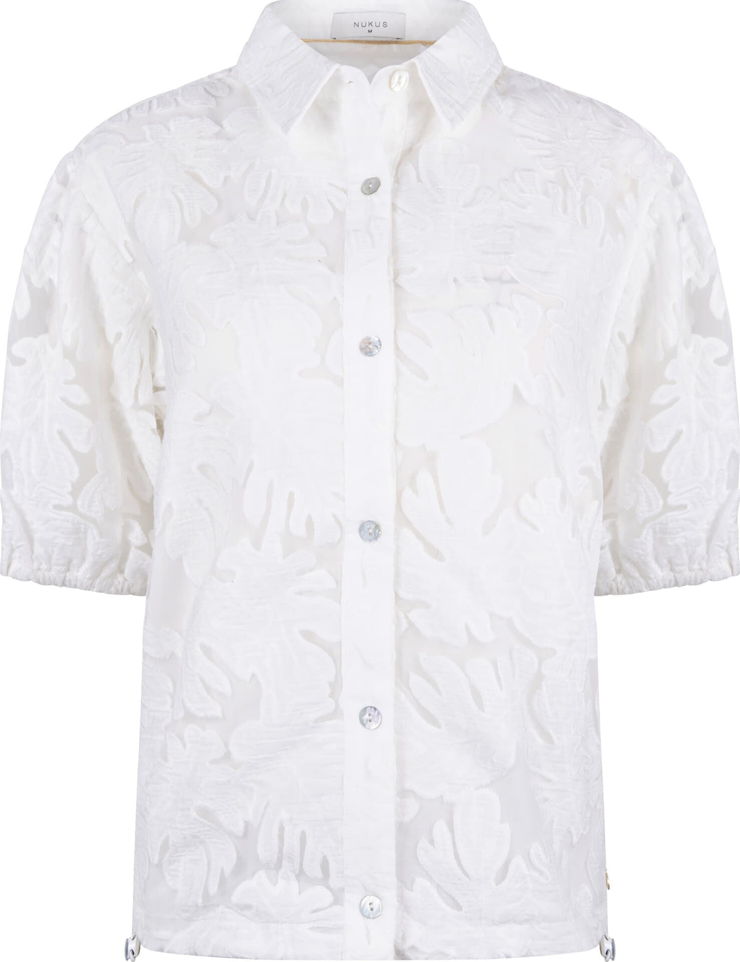 Nukus Blouse Berit Embroidery Off White