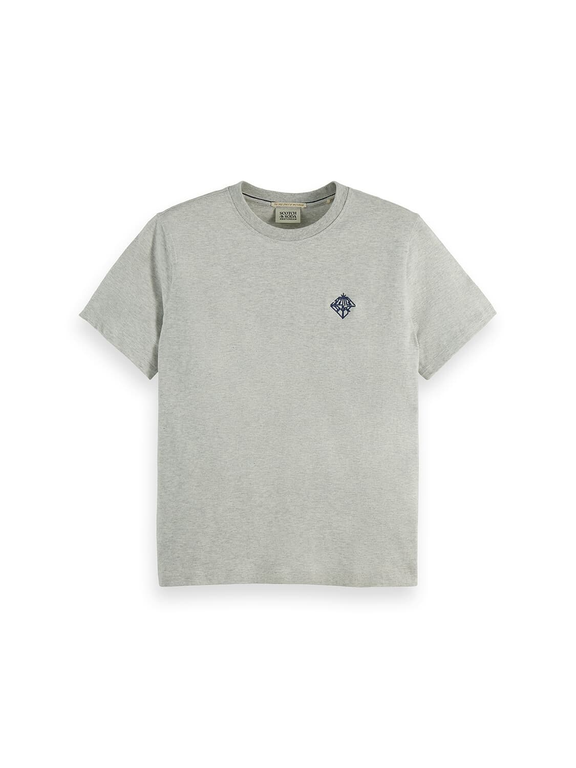Scotch & Soda T-shirt with chest artw Regular fit  Grijs