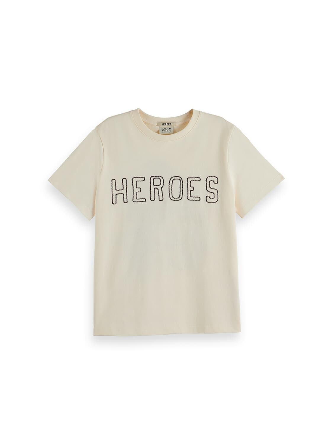 Scotch & Soda T-shirt The 40th anniversary washed artwork Crème