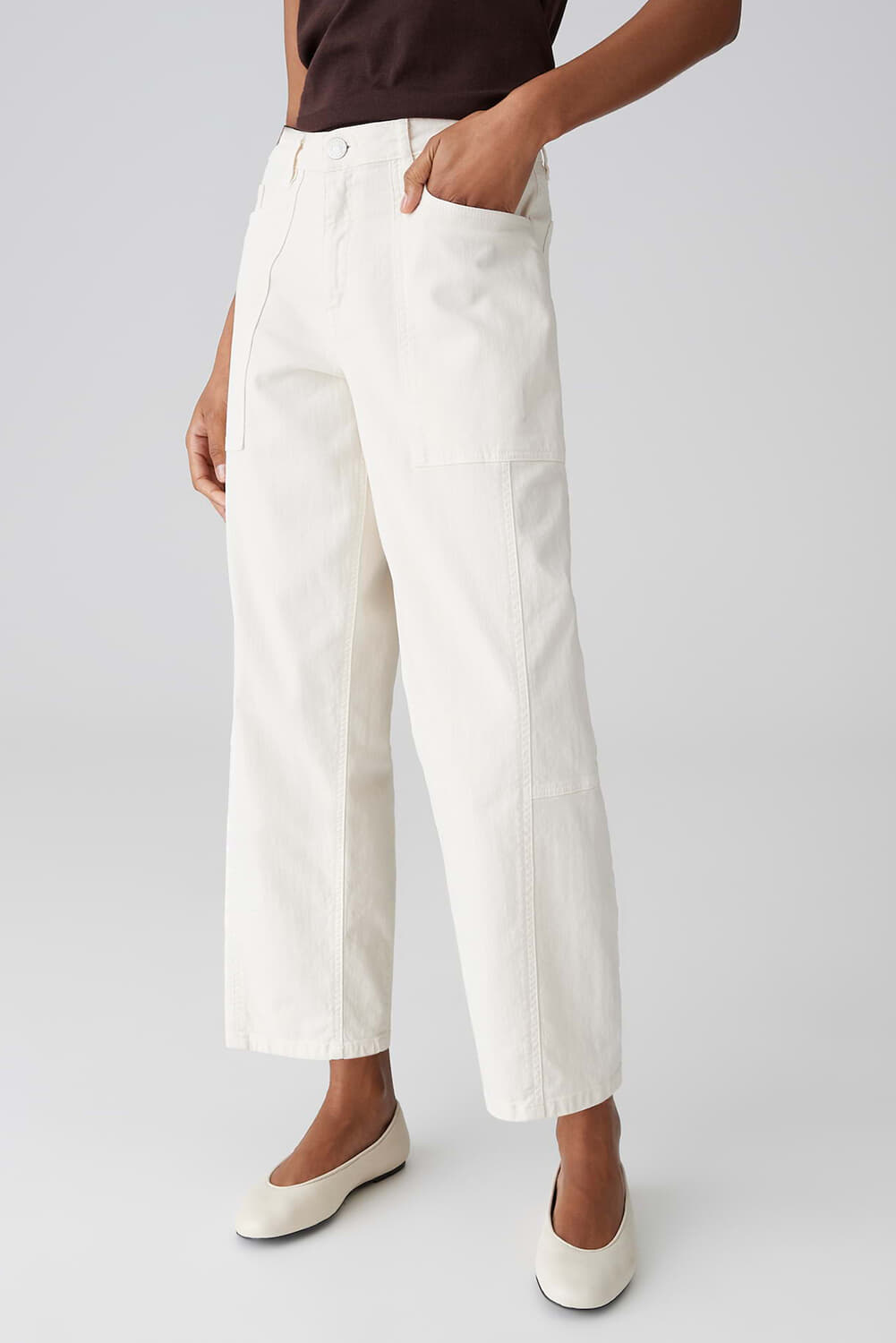 Opus Jeans Lolah Bloom Barrel Off White