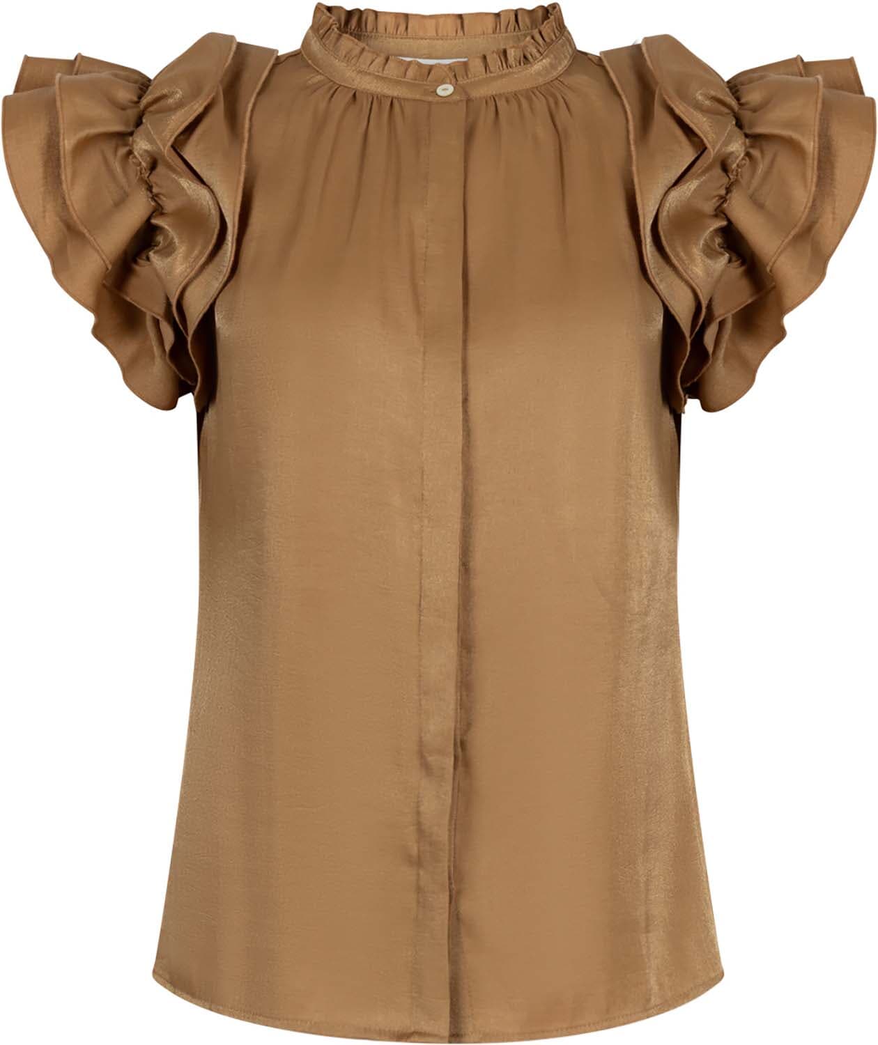 Aaiko Blouse Gezana Cognac