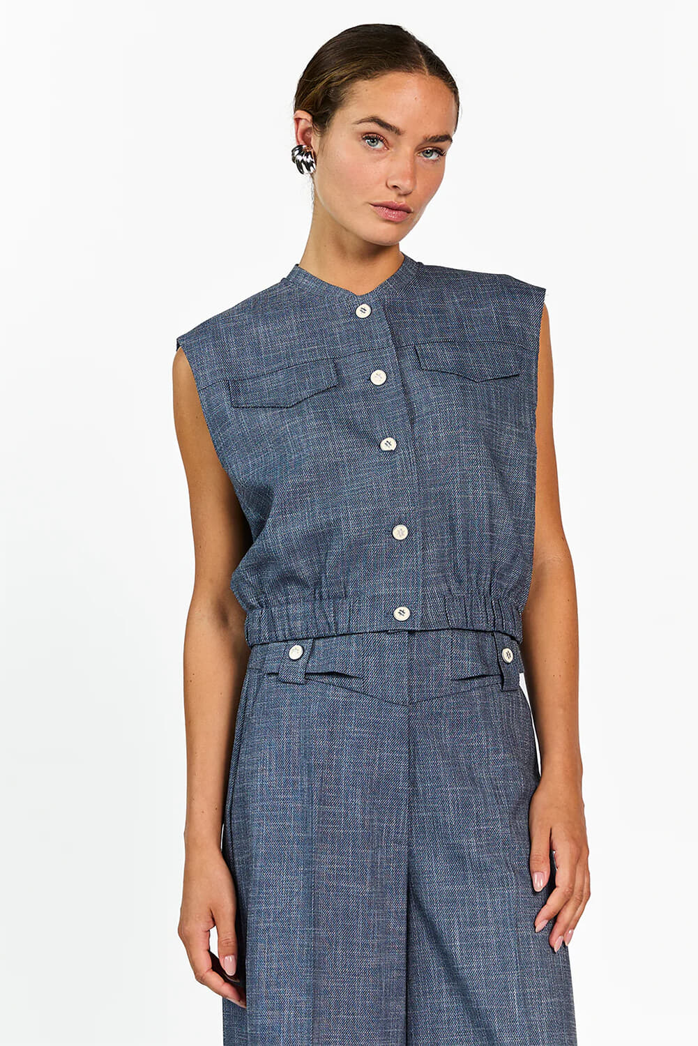 Aaiko Gilet OLIVIA Jeans donker