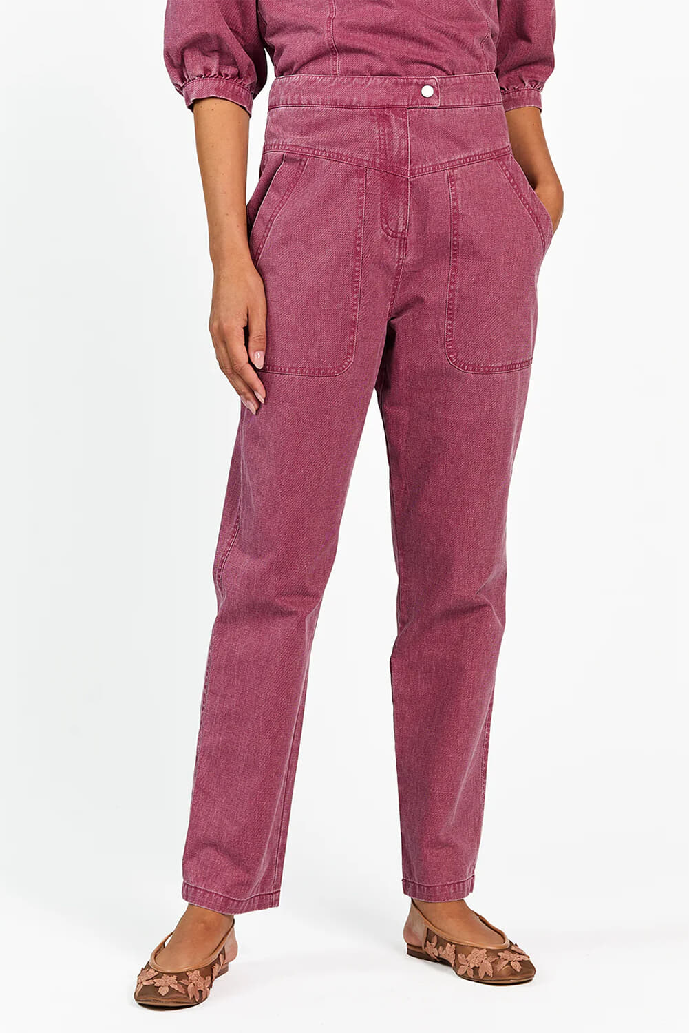 Aaiko Broek ALEXA Bordeaux Rood