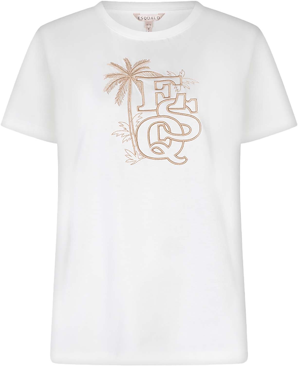 Esqualo T-shirt “Palm ESQ" embroidery Wit