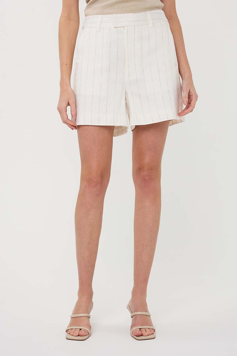 Esqualo Short Striped linnen  Wit