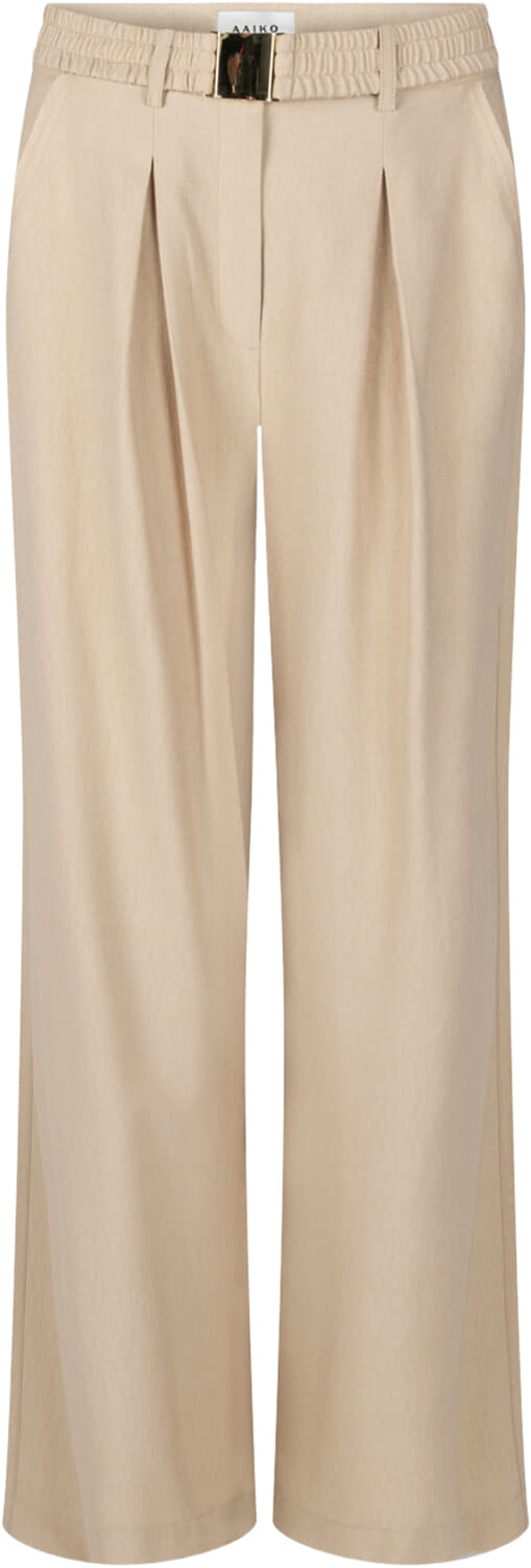 Aaiko Pantalon Lotty Fringed Ray Beige