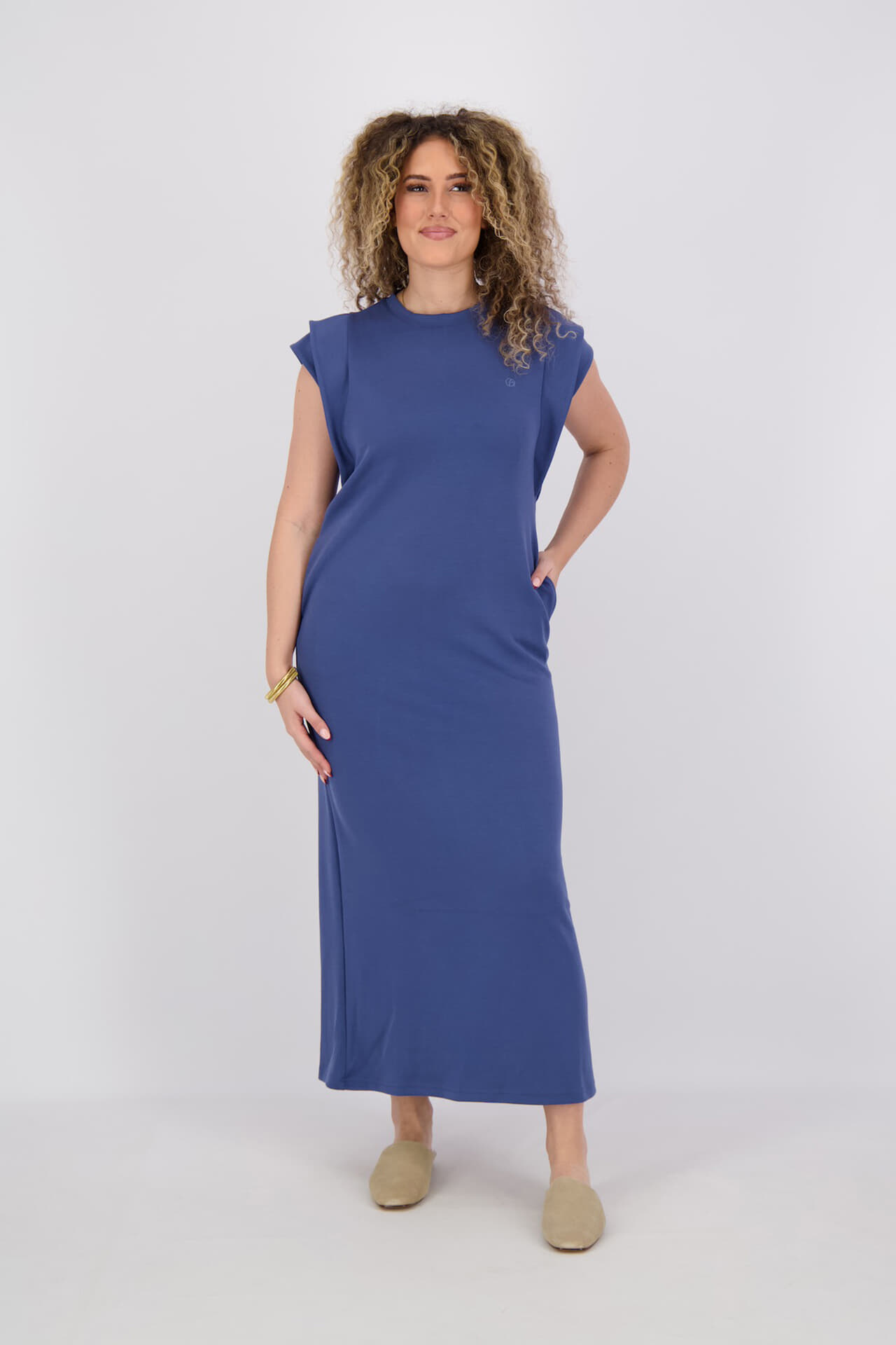 Aimée The Label Jurk Silvana Blauw