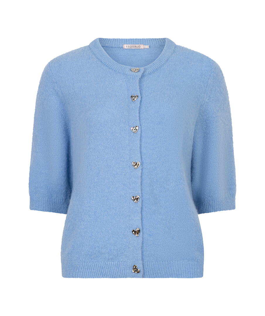 Esqualo Vest Fancy Buttons Blauw