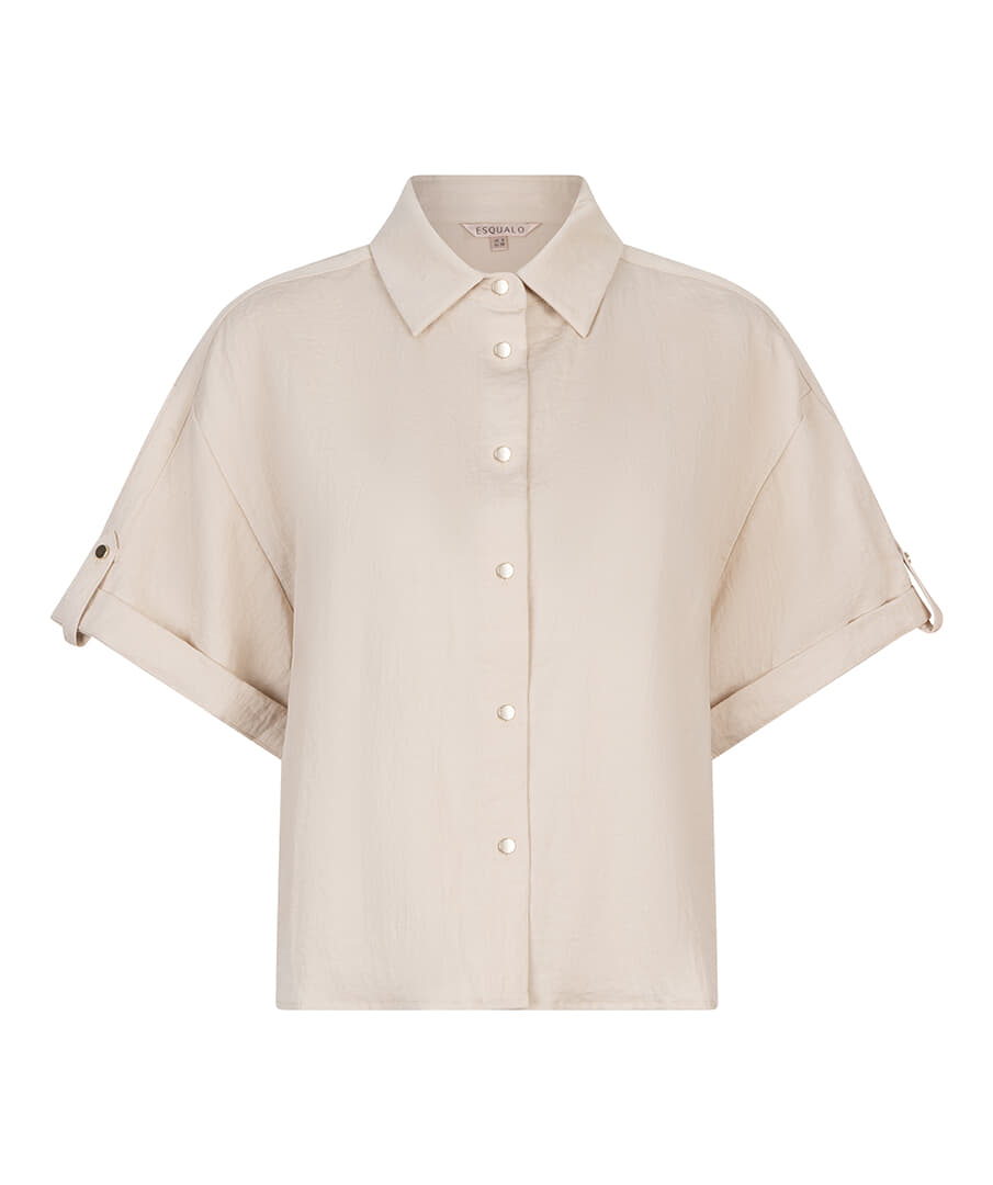 Esqualo Blouse fine crinkle Kaki