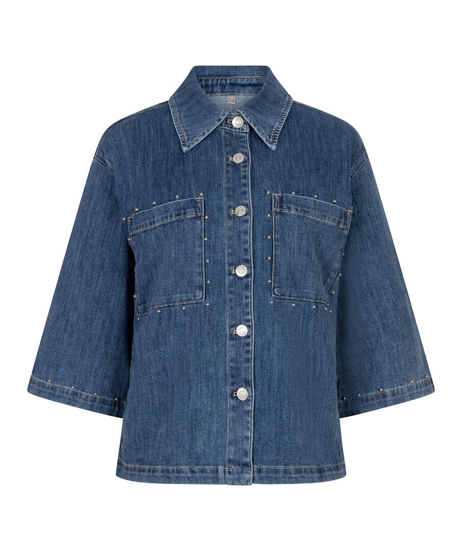 Esqualo Spijkerblouse Studs Blauw