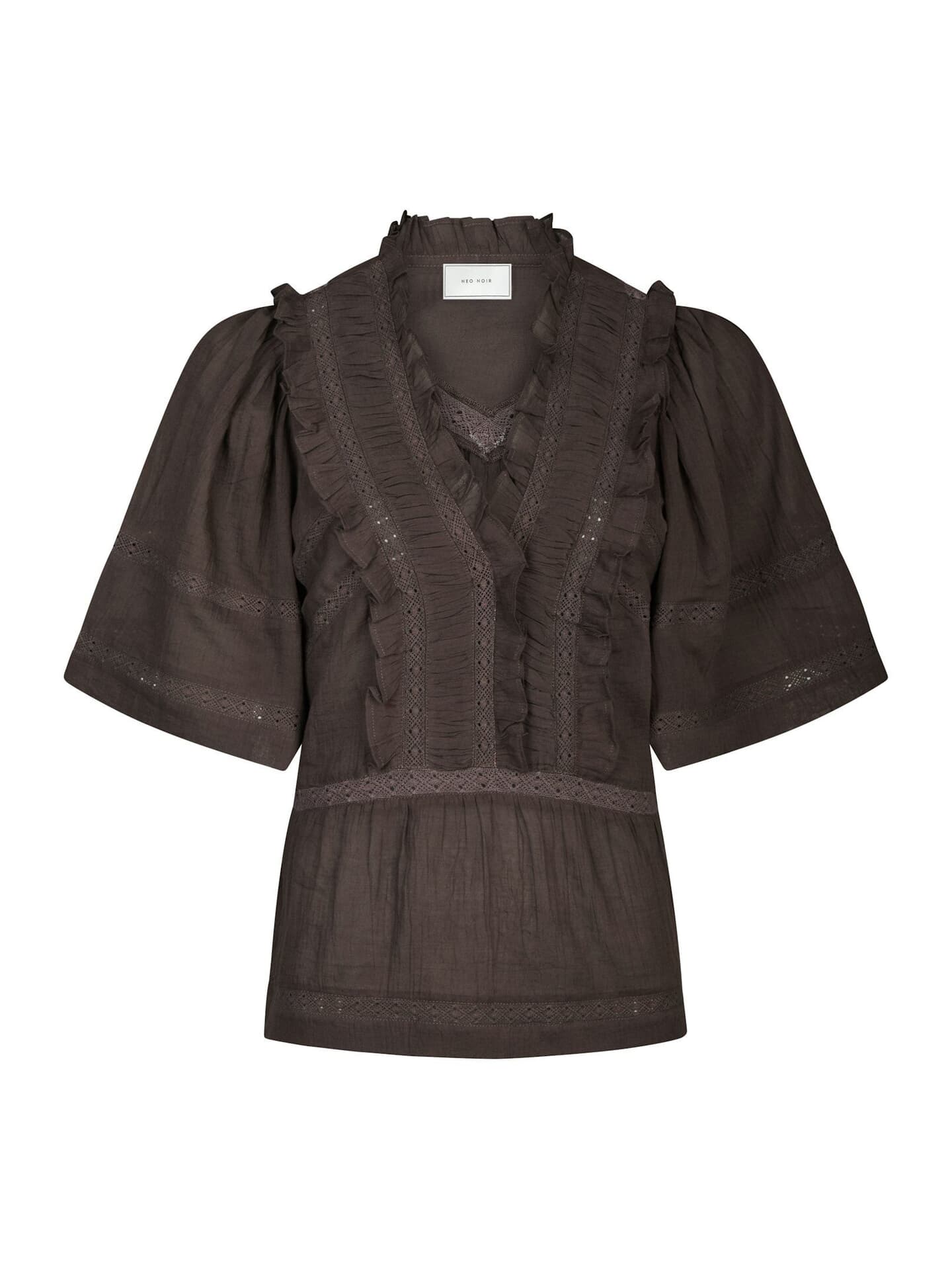 Neo Noir Blouse Evienne s voile Bruin