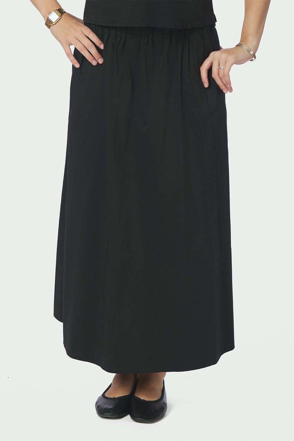 Neo Noir Rok Yara Poplin Zwart