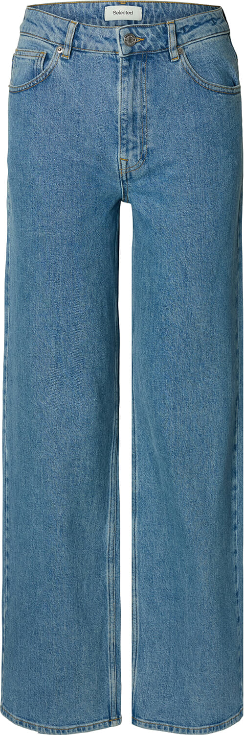 Selected Femme SLFWIDE BEA-KORI LIGHT BL HW JEANS Jeans Light