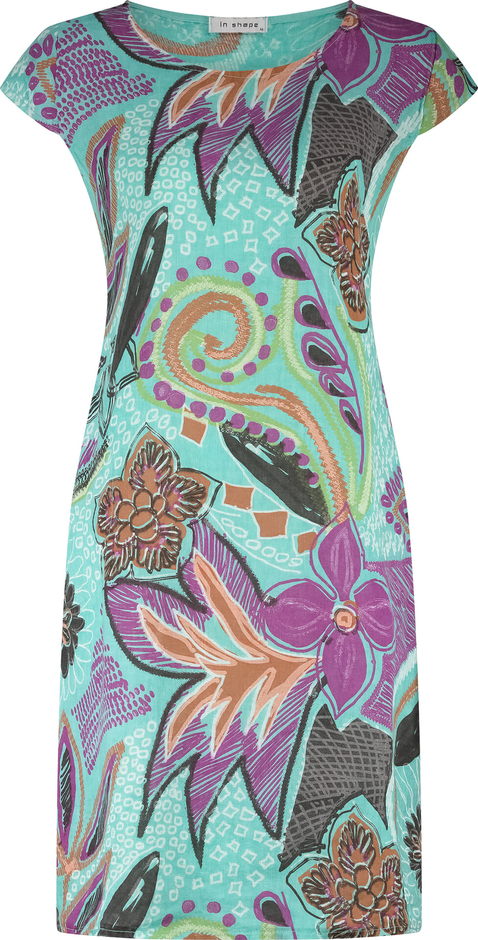 In Shape Jurk Fien Artistic  Aqua