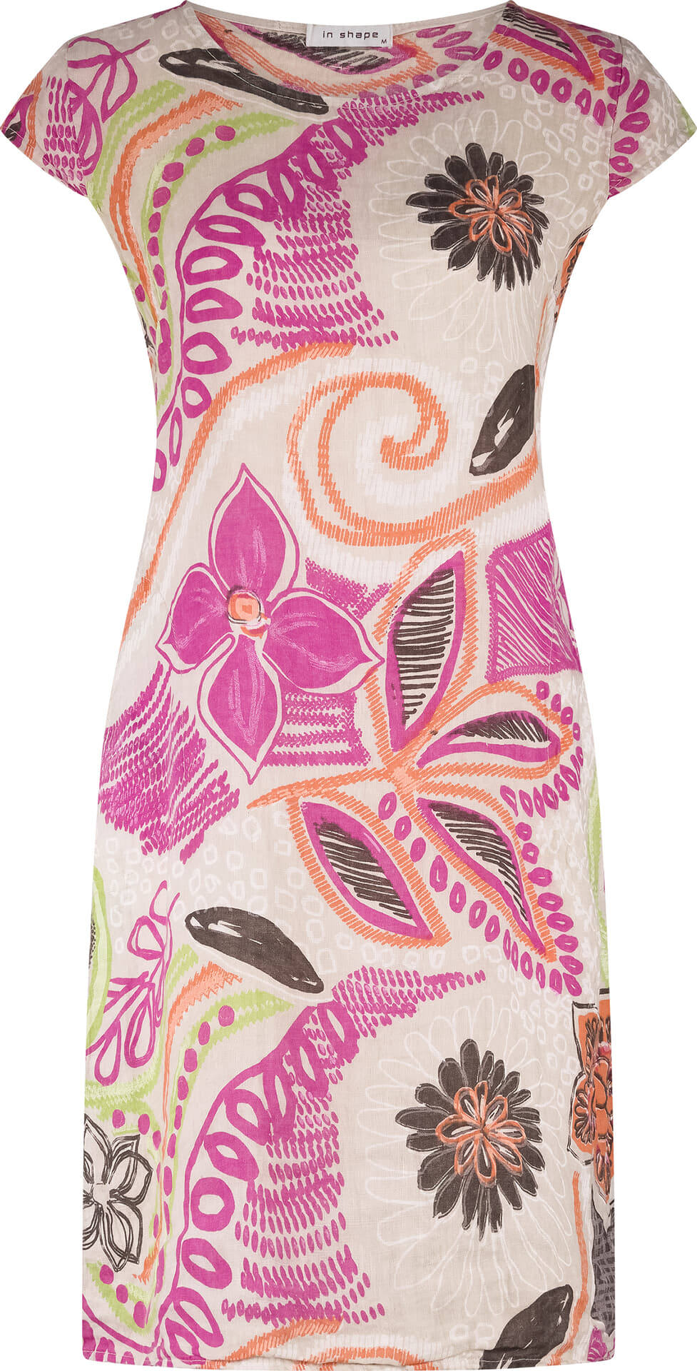 In Shape Jurk Fien Artistic  Beige