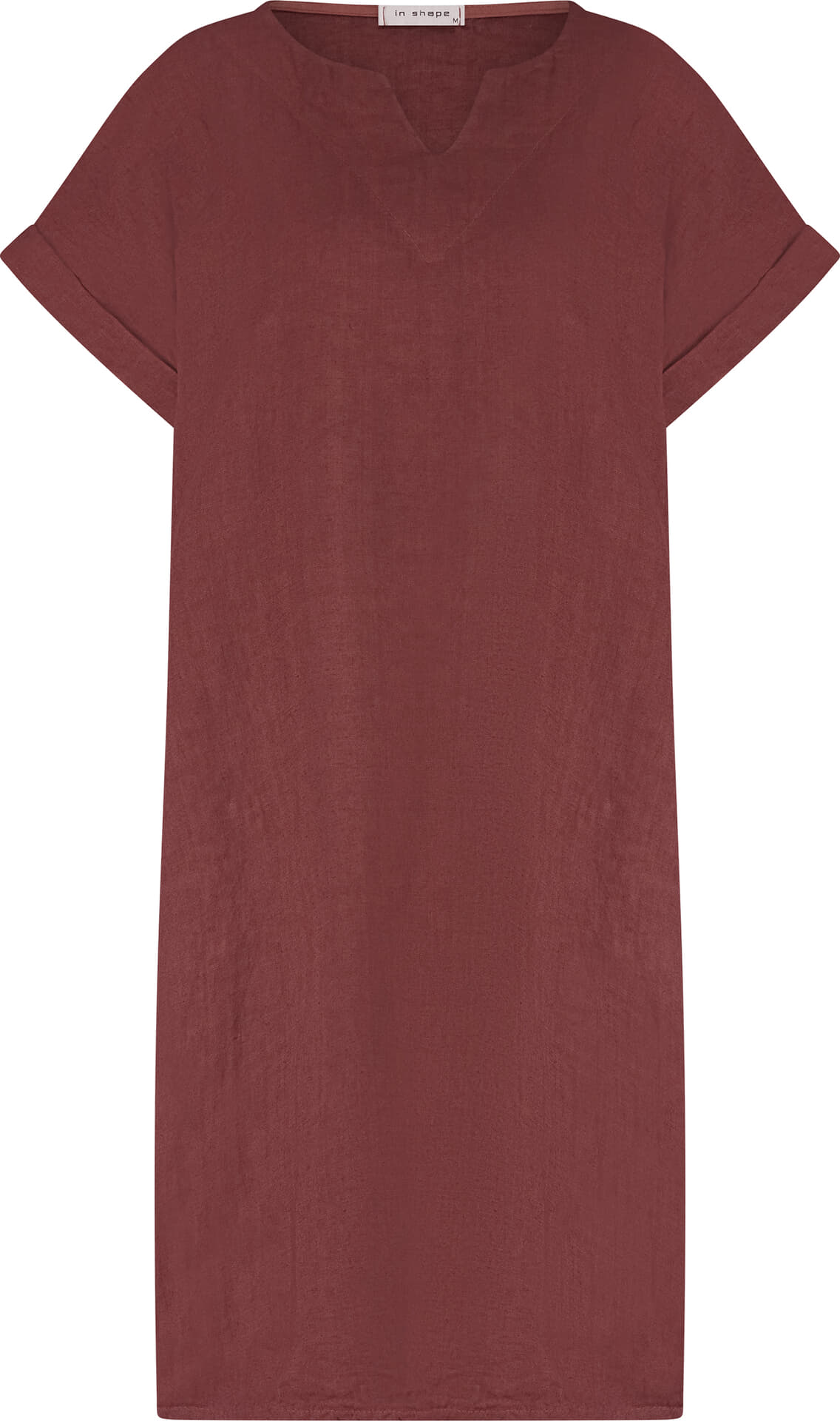 In Shape Jurk Fee  Bordeaux Rood