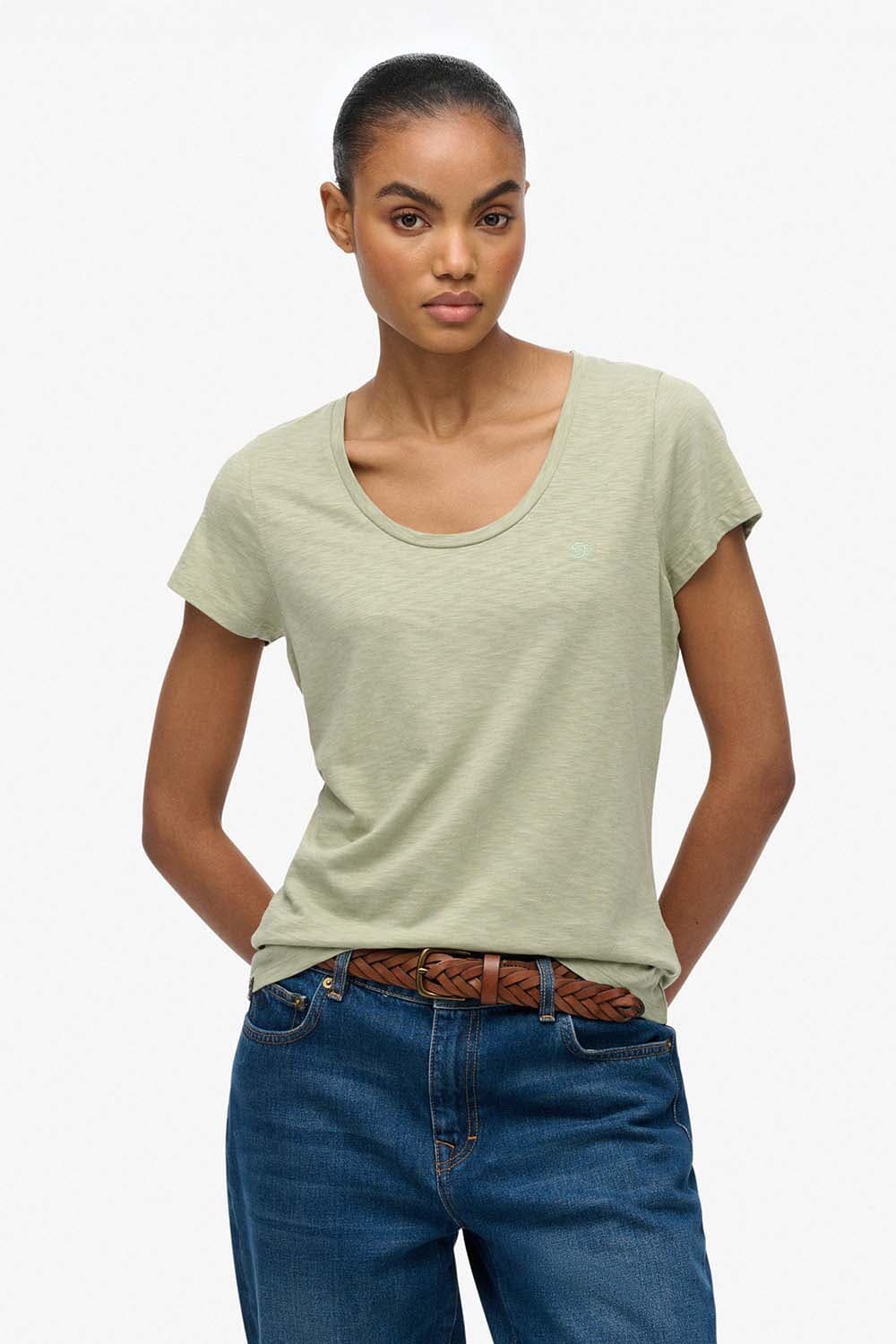 Superdry T-shirt Studio Scoop Groen