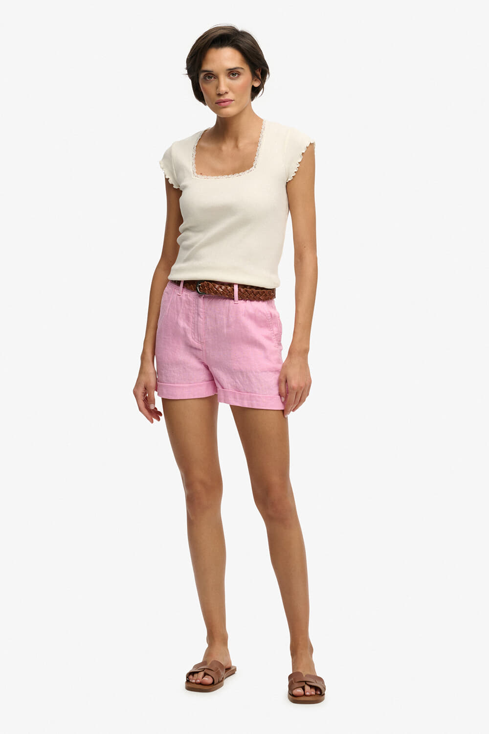 Superdry & Co Short linnen Roze