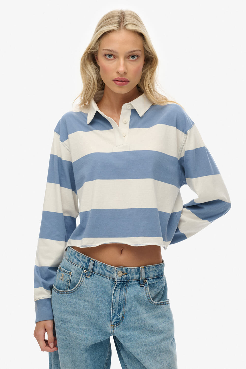 Superdry & Co Rugby Athletic Essential Stripe Blauw