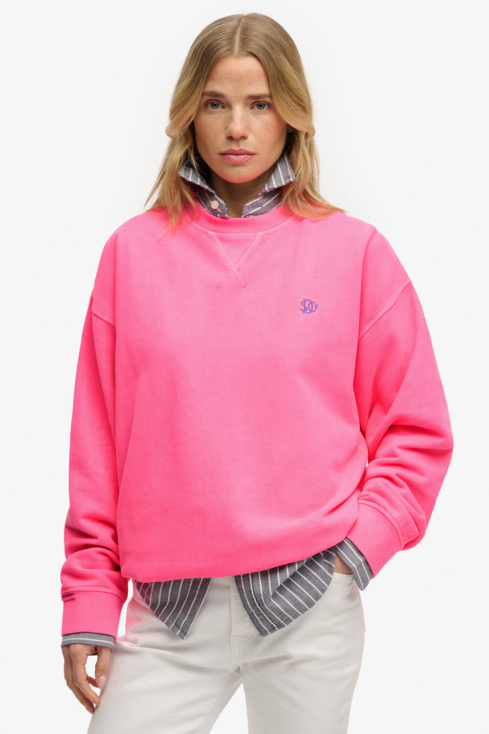 Superdry & Co Sweater Studio Relaxed Roze