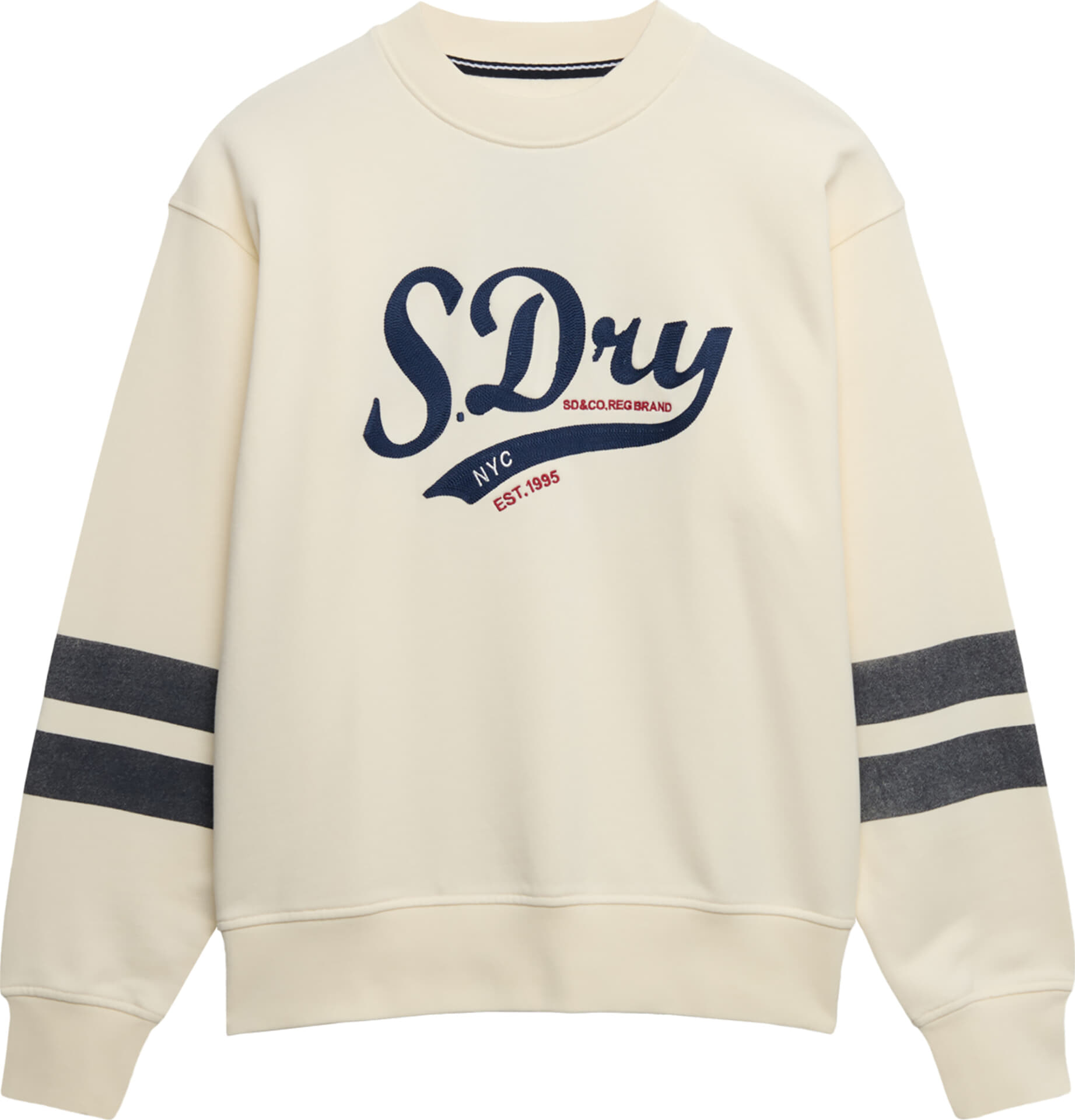 Superdry Sweater Varsity Off White