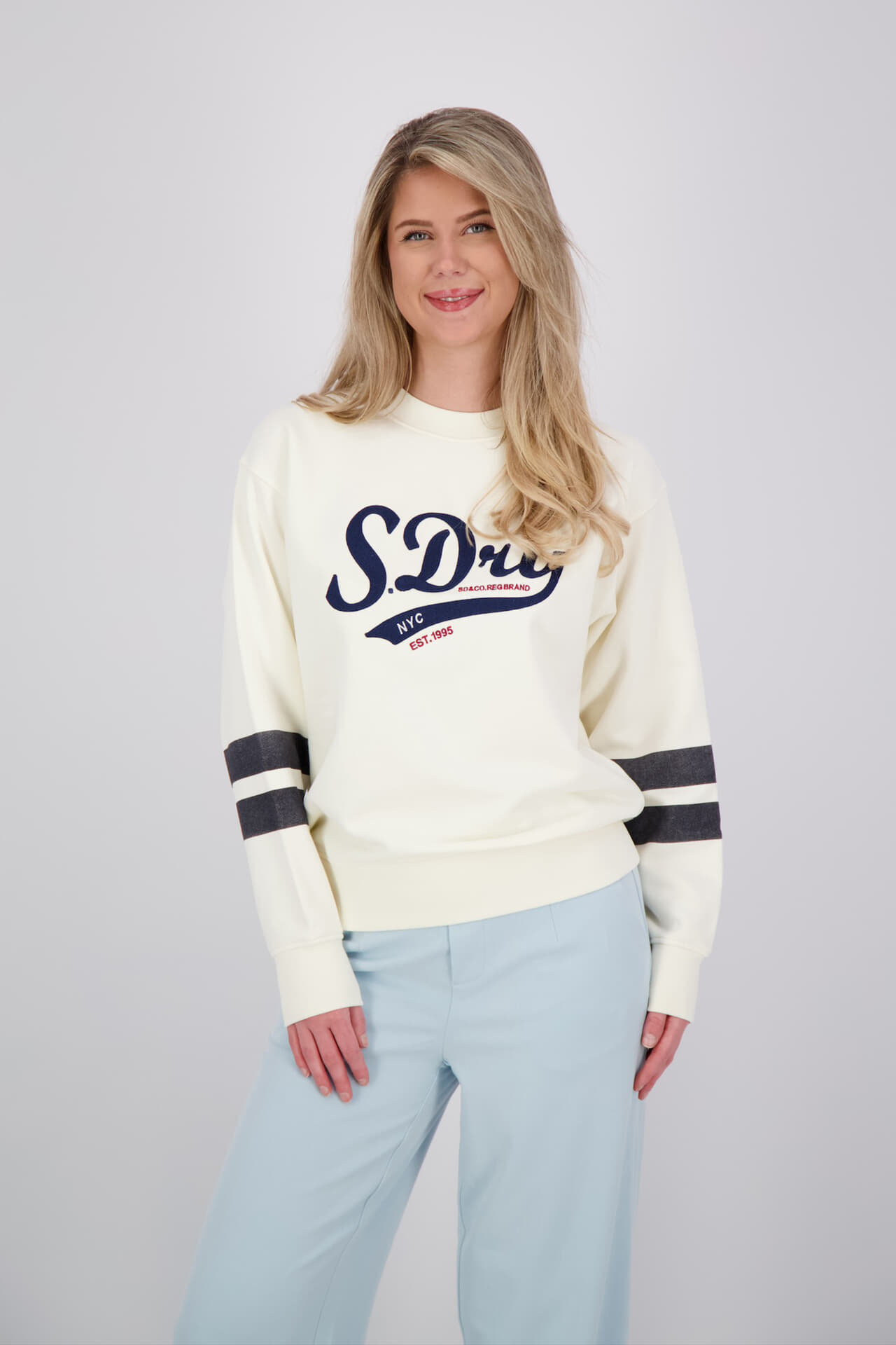 Superdry Sweater Varsity Off White