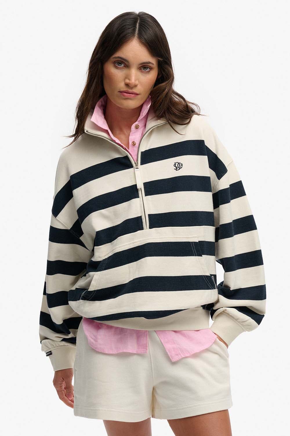 Superdry & Co Sweater Studios Stripe Blauw
