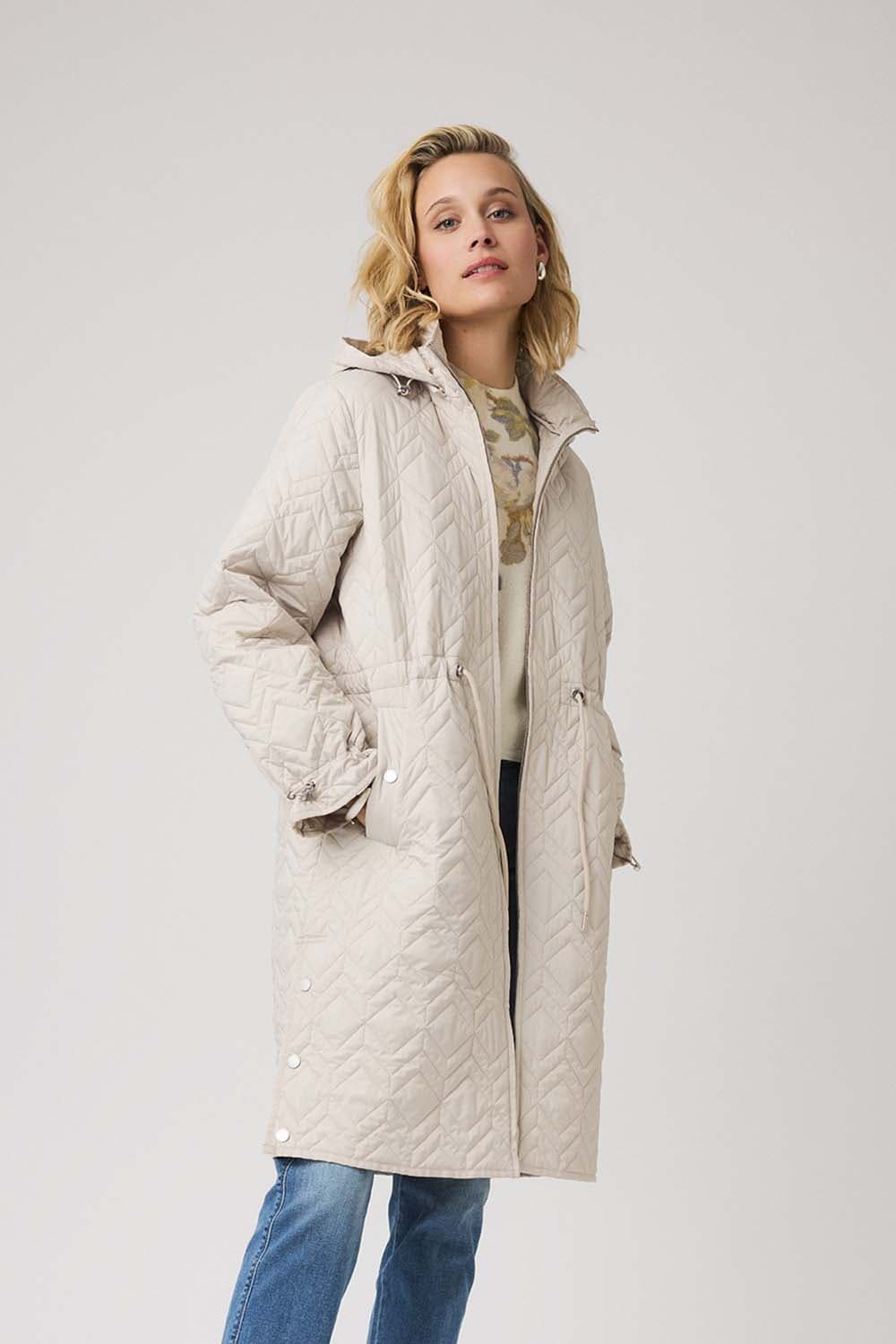 Covered Gewatteerde Jas Gesa Beige