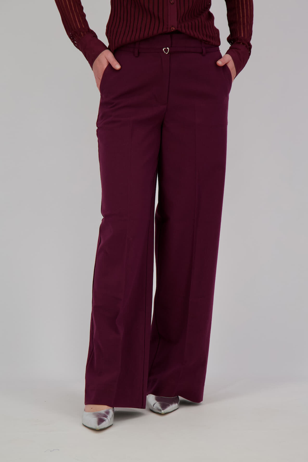 Fabienne Chapot Broek Nelsan Bordeaux Rood