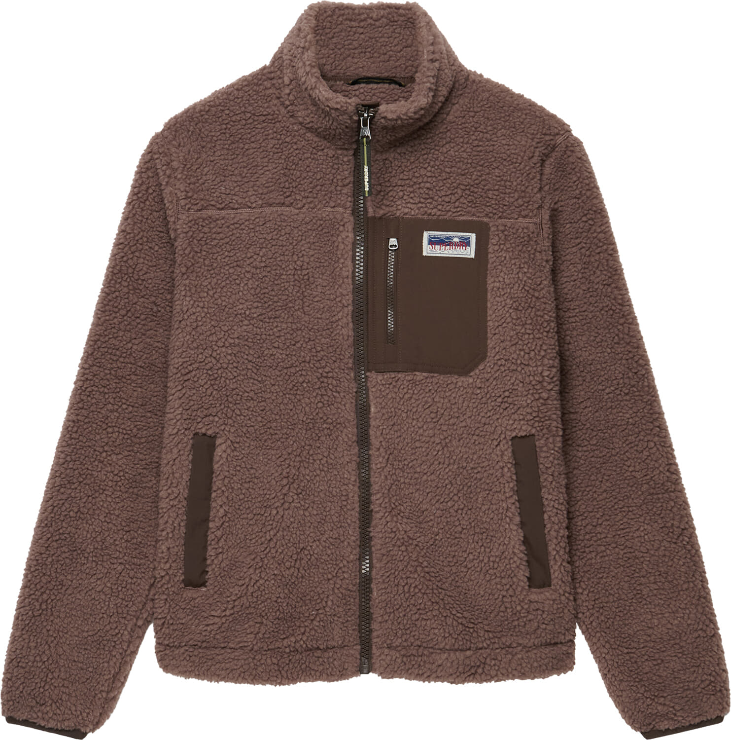 Superdry & Co Fleece Jack Herritage Taupe