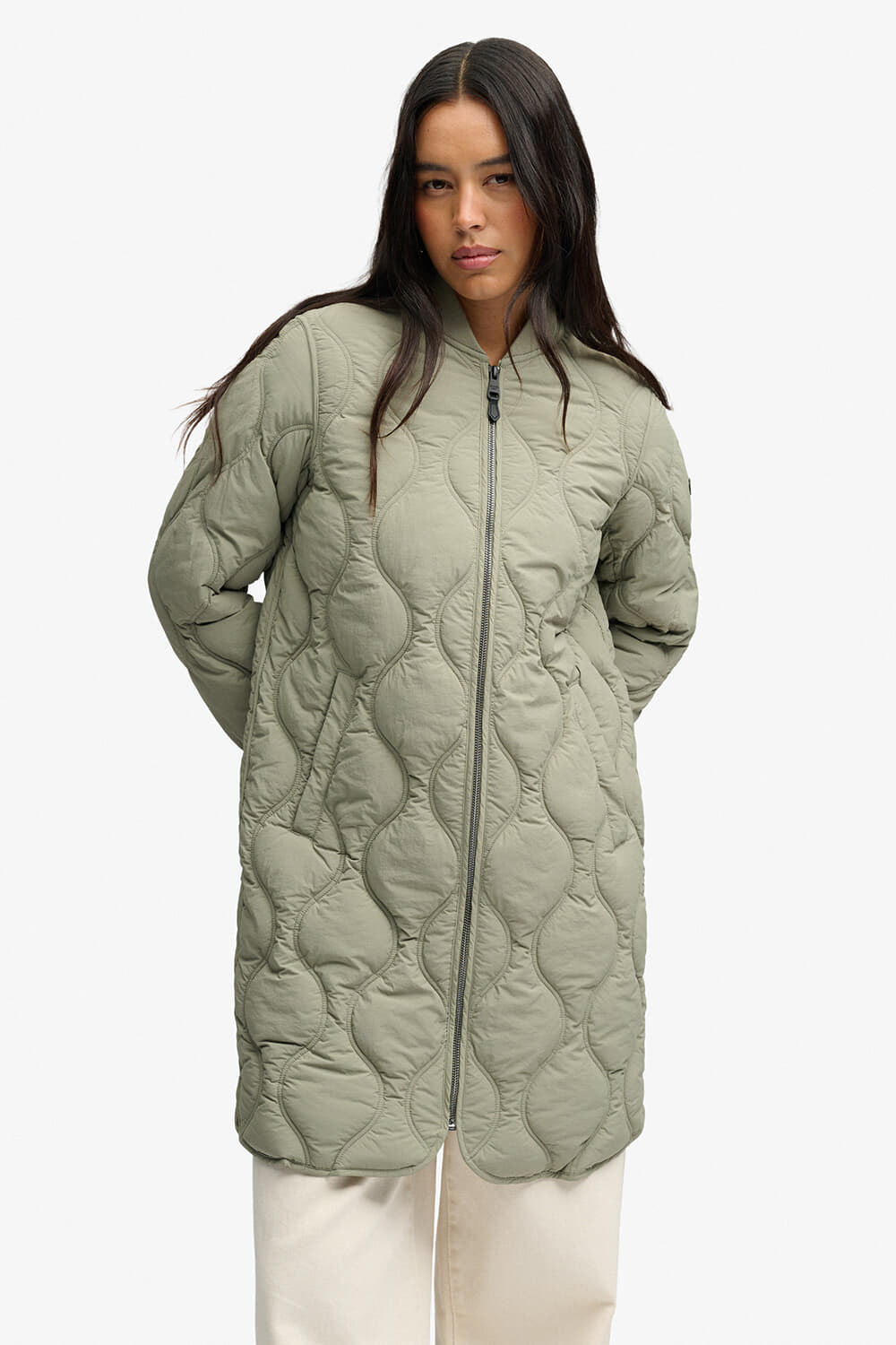 Superdry & Co Jas Longline Onion Groen